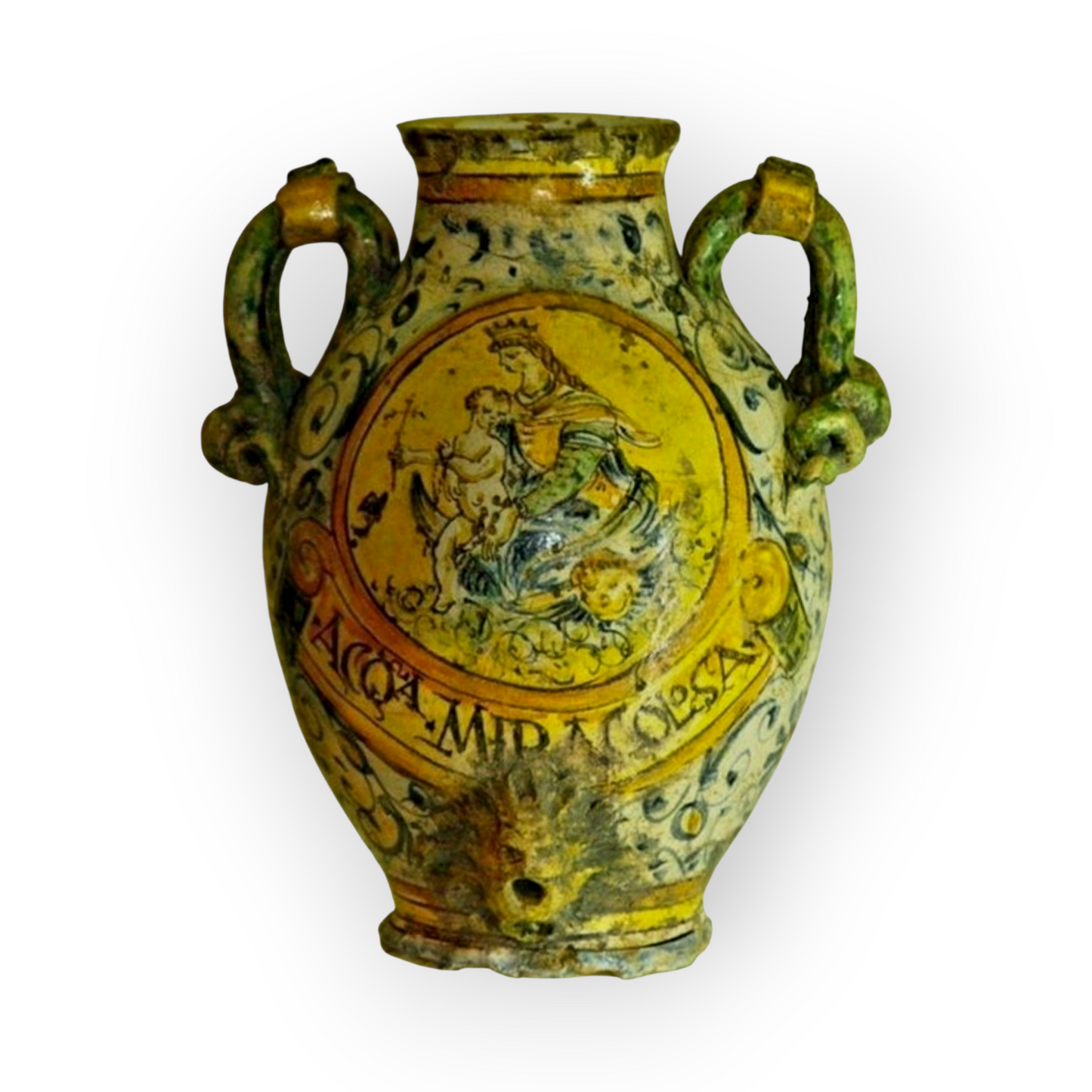 Early 17th Century Florentine / Italian Antique Albarello / Maiolica Wet Drug Jar