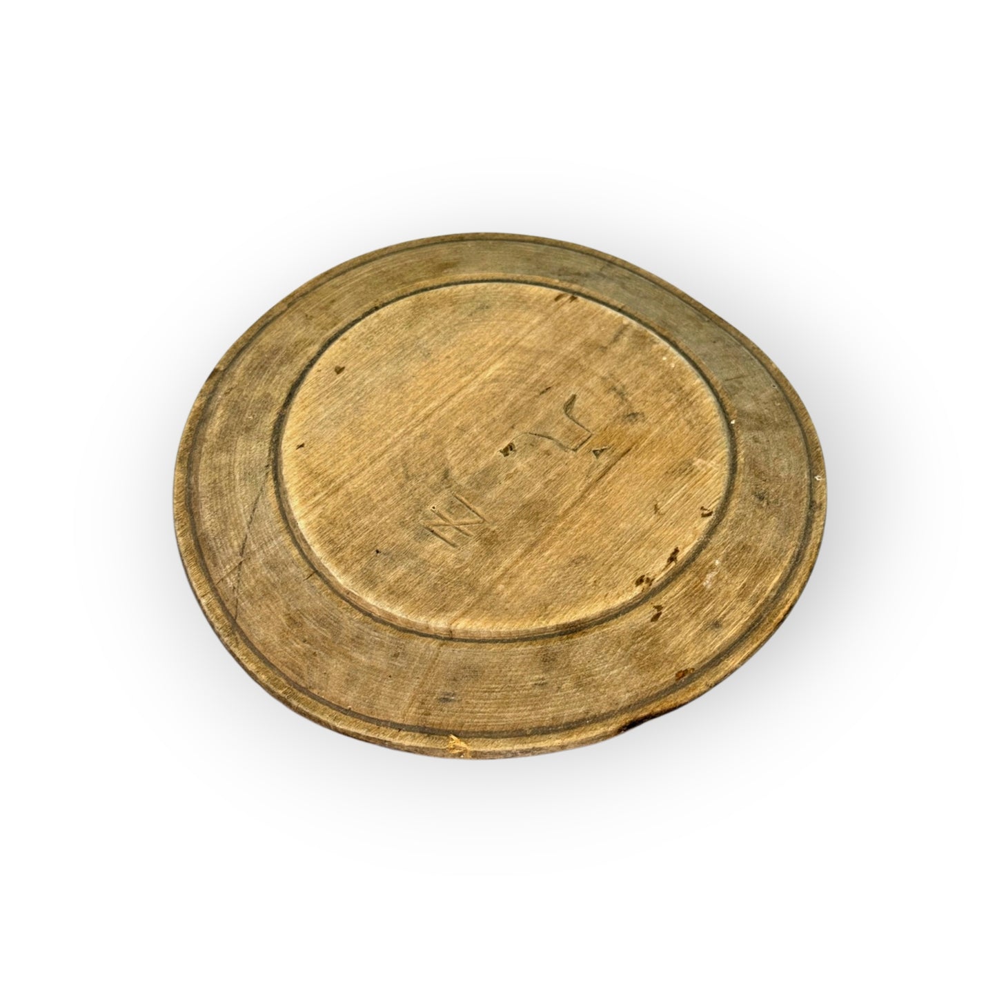 An Associated Pair of 18th-Century Antique Treen Plates