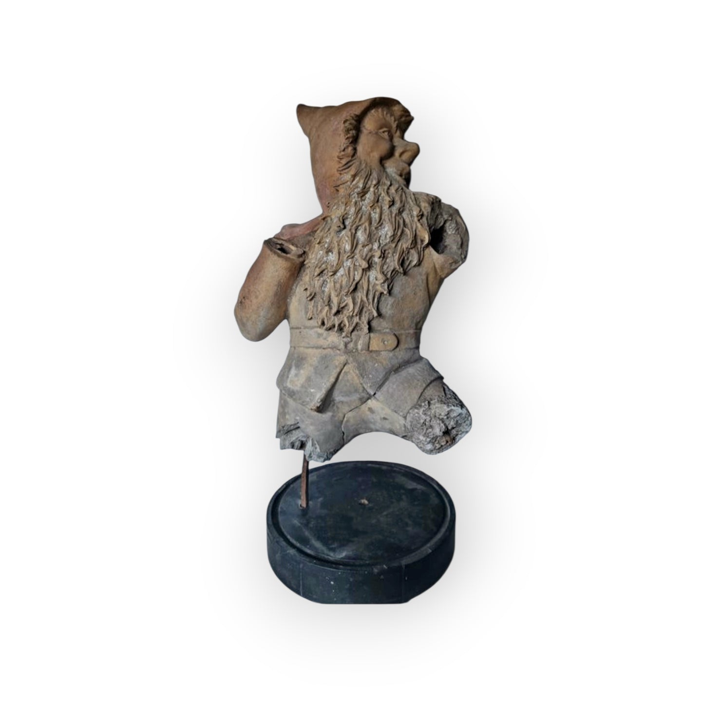 Rare, Large & Impressive 19th-Century German Antique Terracotta Garden Gnome, circa 1840