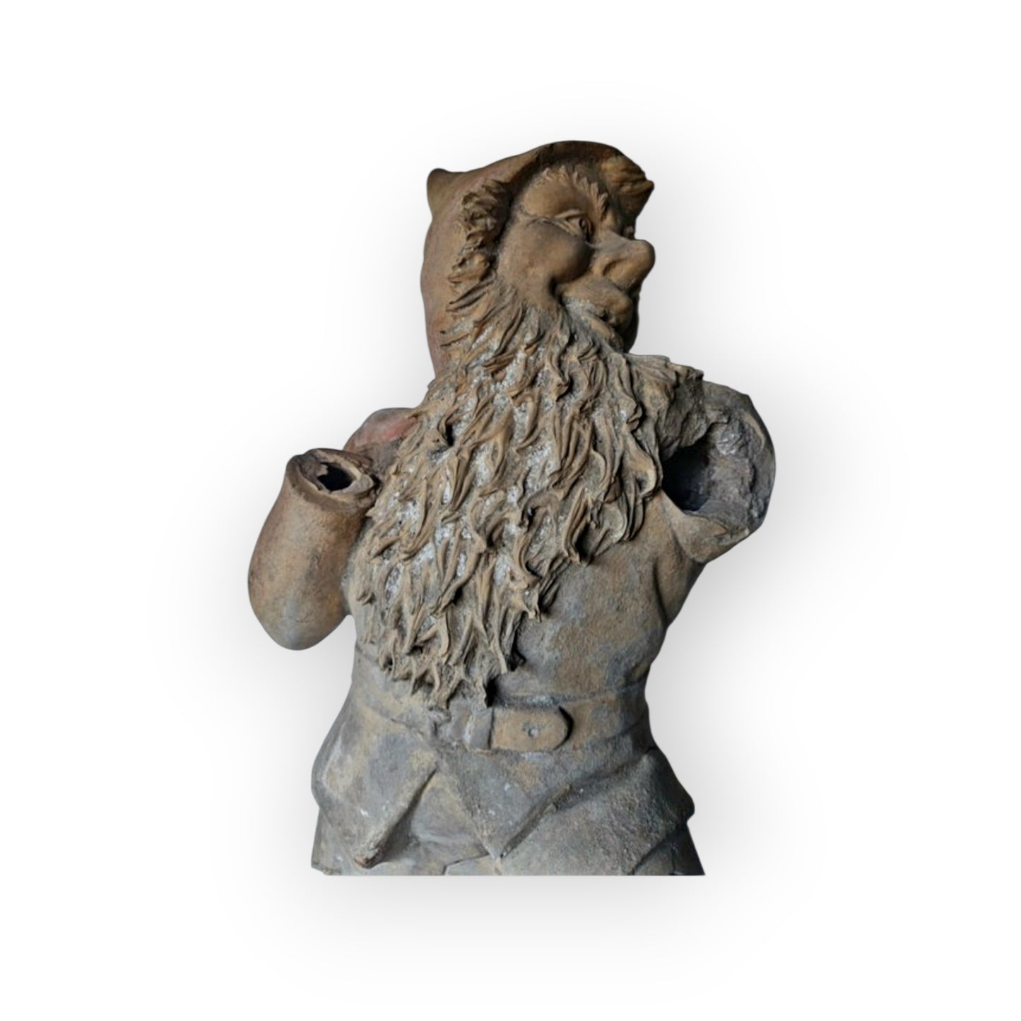Rare, Large & Impressive 19th-Century German Antique Terracotta Garden Gnome, circa 1840
