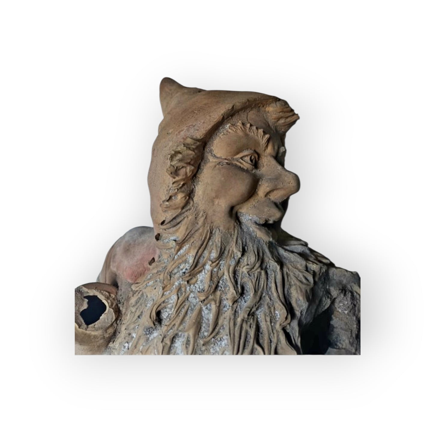 Rare, Large & Impressive 19th-Century German Antique Terracotta Garden Gnome, circa 1840
