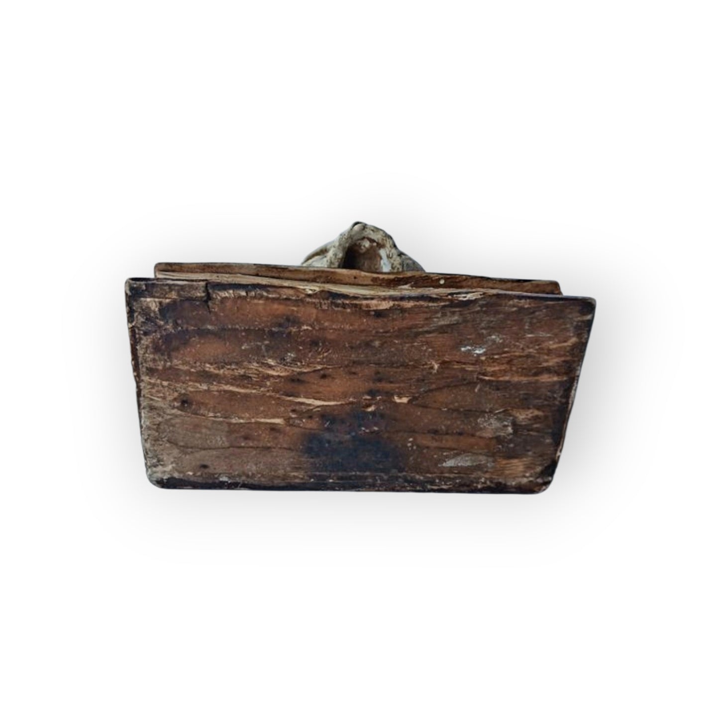 Mid-18th-Century Italian Antique Carved Treen Memento Mori – Skull, Bones & Book – Original Polychromy – Rare Example