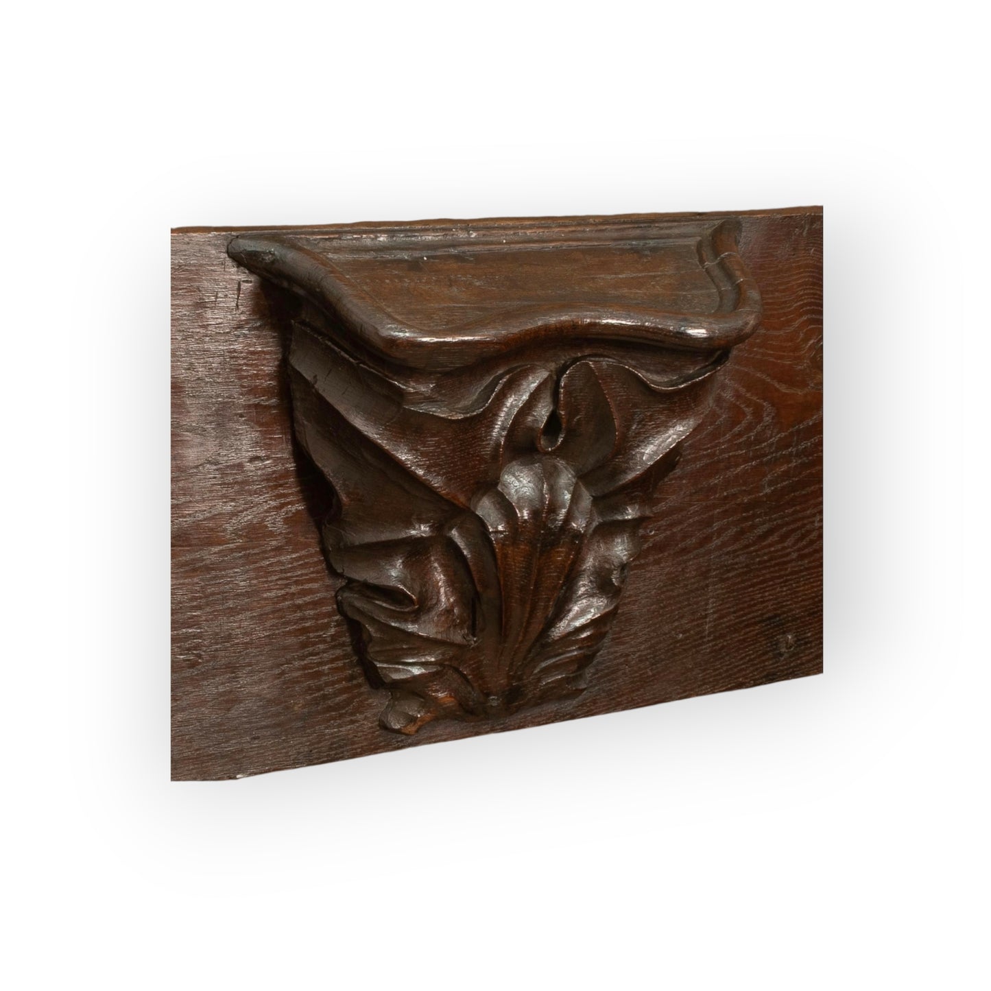 Mid 15th-Century Antique Carved Oak Misericord Panel