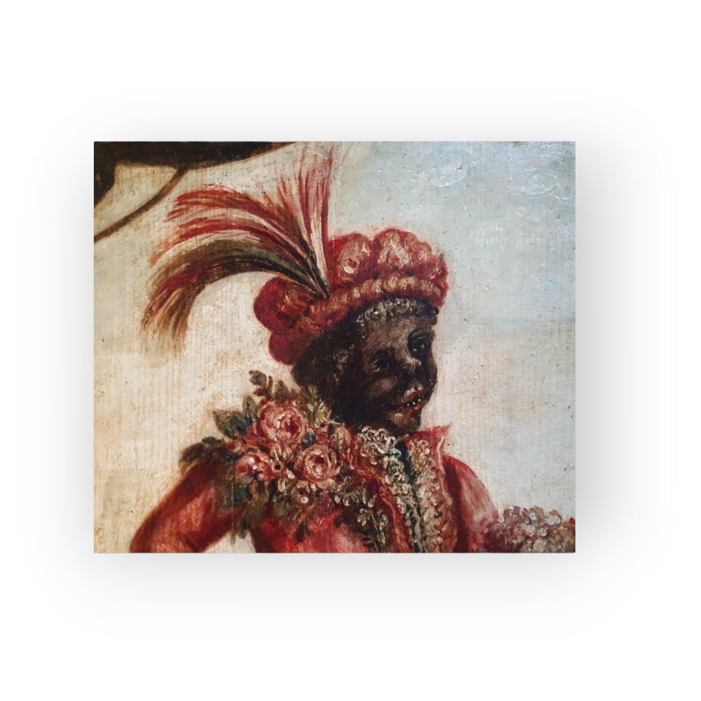 Very Large, French School, Late 17th Century Antique Painting – Figure in a Garden Landscape, Oil on Panel