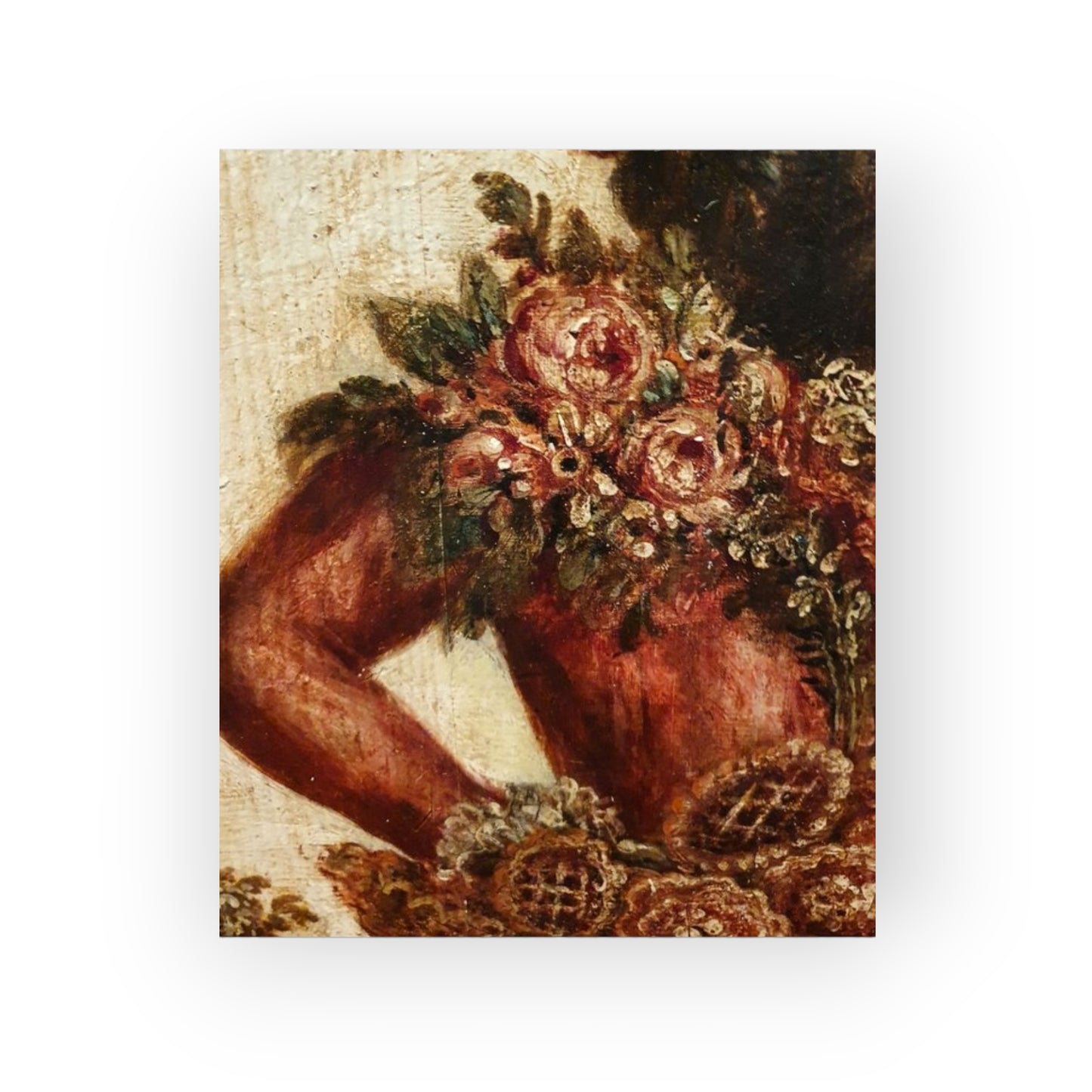 Very Large, French School, Late 17th Century Antique Painting – Figure in a Garden Landscape, Oil on Panel