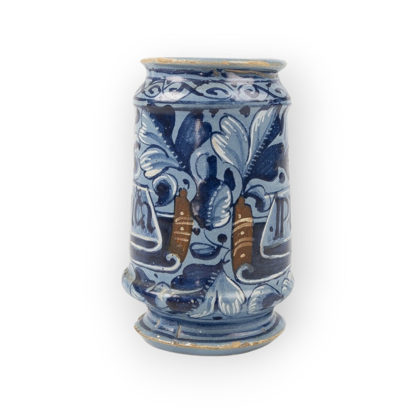 Late 17th‑Century Antique Faience Albarello Apothecary Jar – “PILL: ASARICOTROCSICA"”