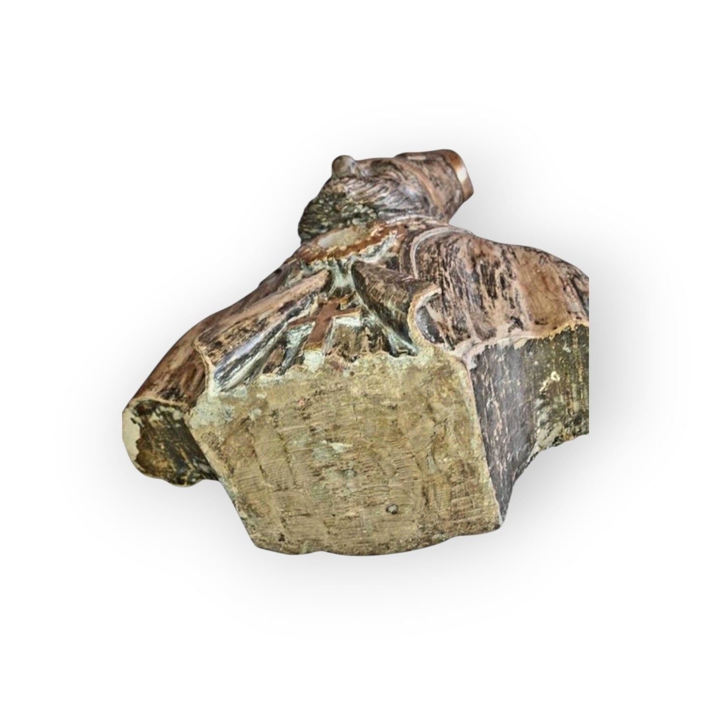 Large 17th‑Century Italian Antique Reliquary Bust of Saint Nicholas – Carved Wooden Sculpture with Silver & Gold Gilding