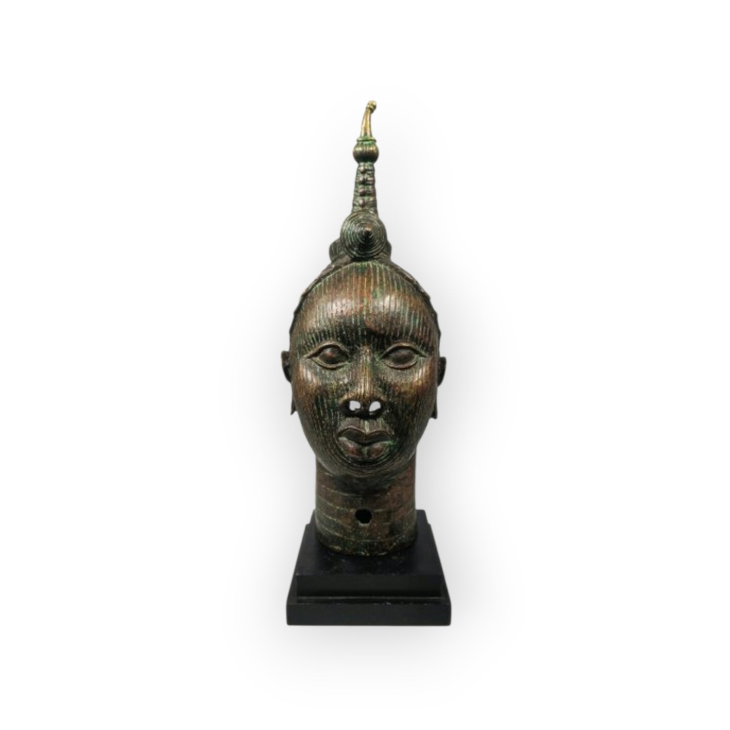 15th Century Style Antique Life-Size Bronze Head in the Ife Court Style, Nigeria, Africa