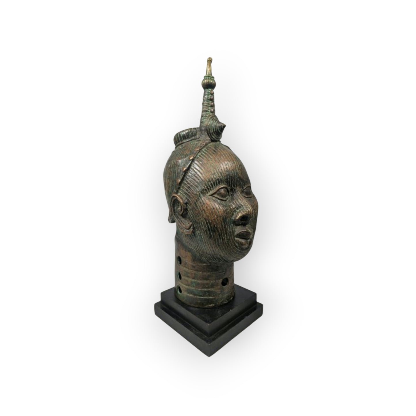 15th Century Style Antique Life-Size Bronze Head in the Ife Court Style, Nigeria, Africa