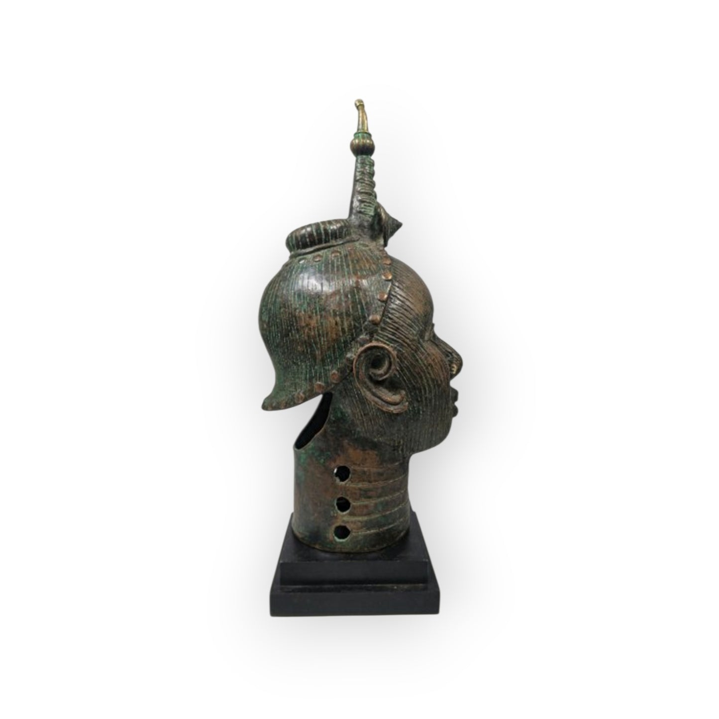 15th Century Style Antique Life-Size Bronze Head in the Ife Court Style, Nigeria, Africa