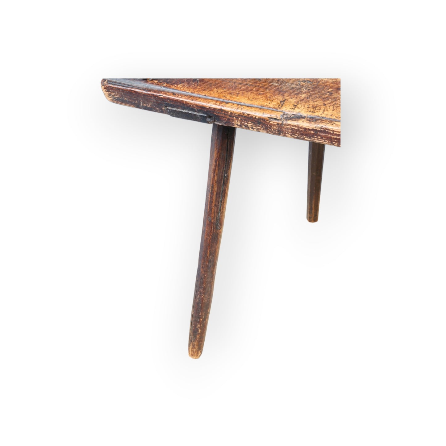 18th-Century Primitive Welsh Antique Yolk-Back Armchair Constructed from Ash & Elm