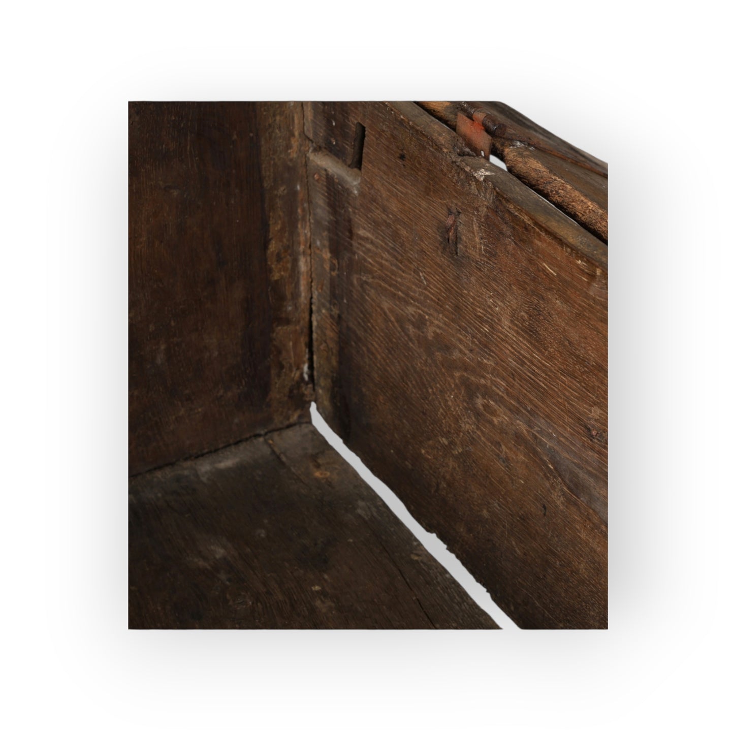 16th-Century & Later English Antique Oak Six-Plank Boarded Chest