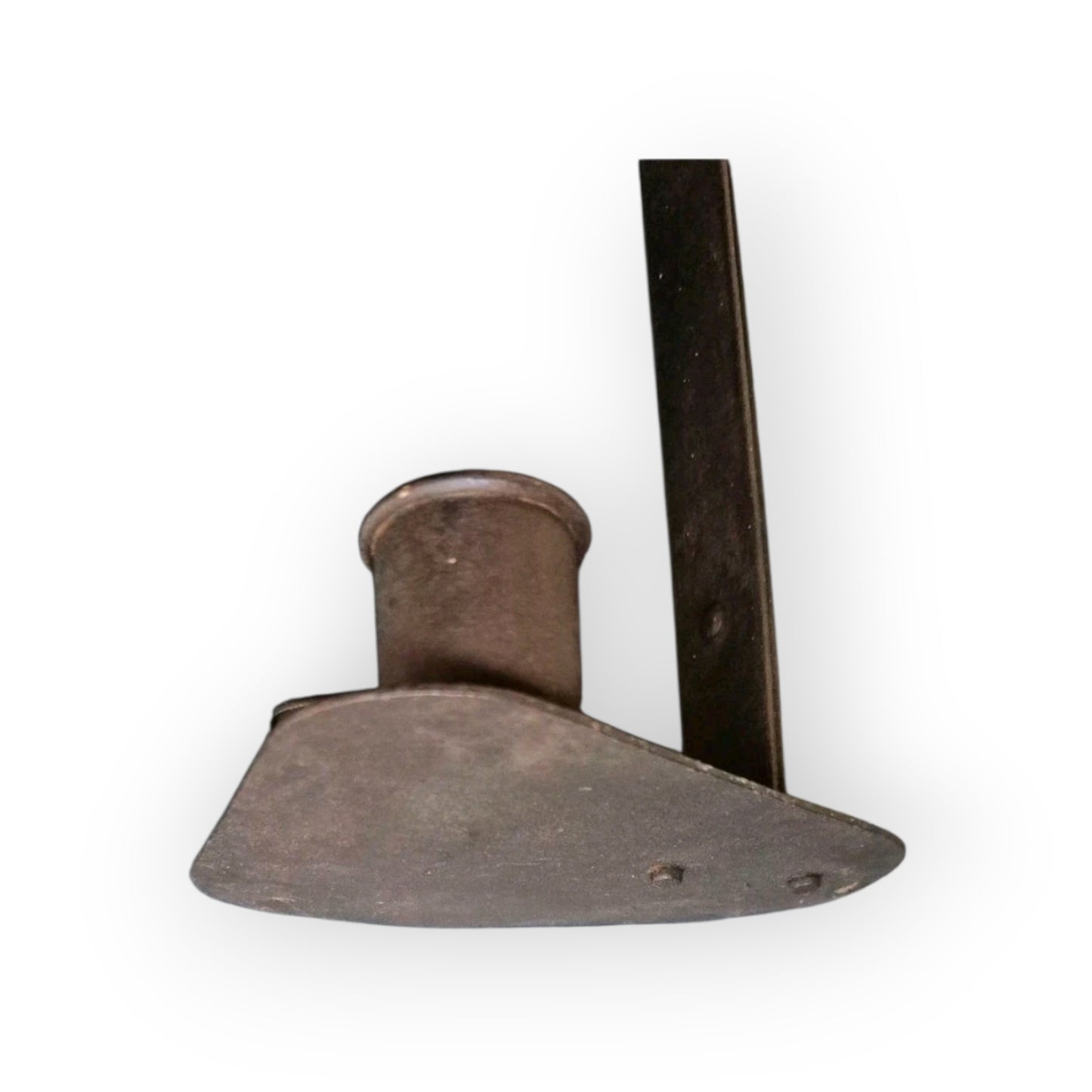 19th‑Century Antique‑Iron Cellar Candleholder