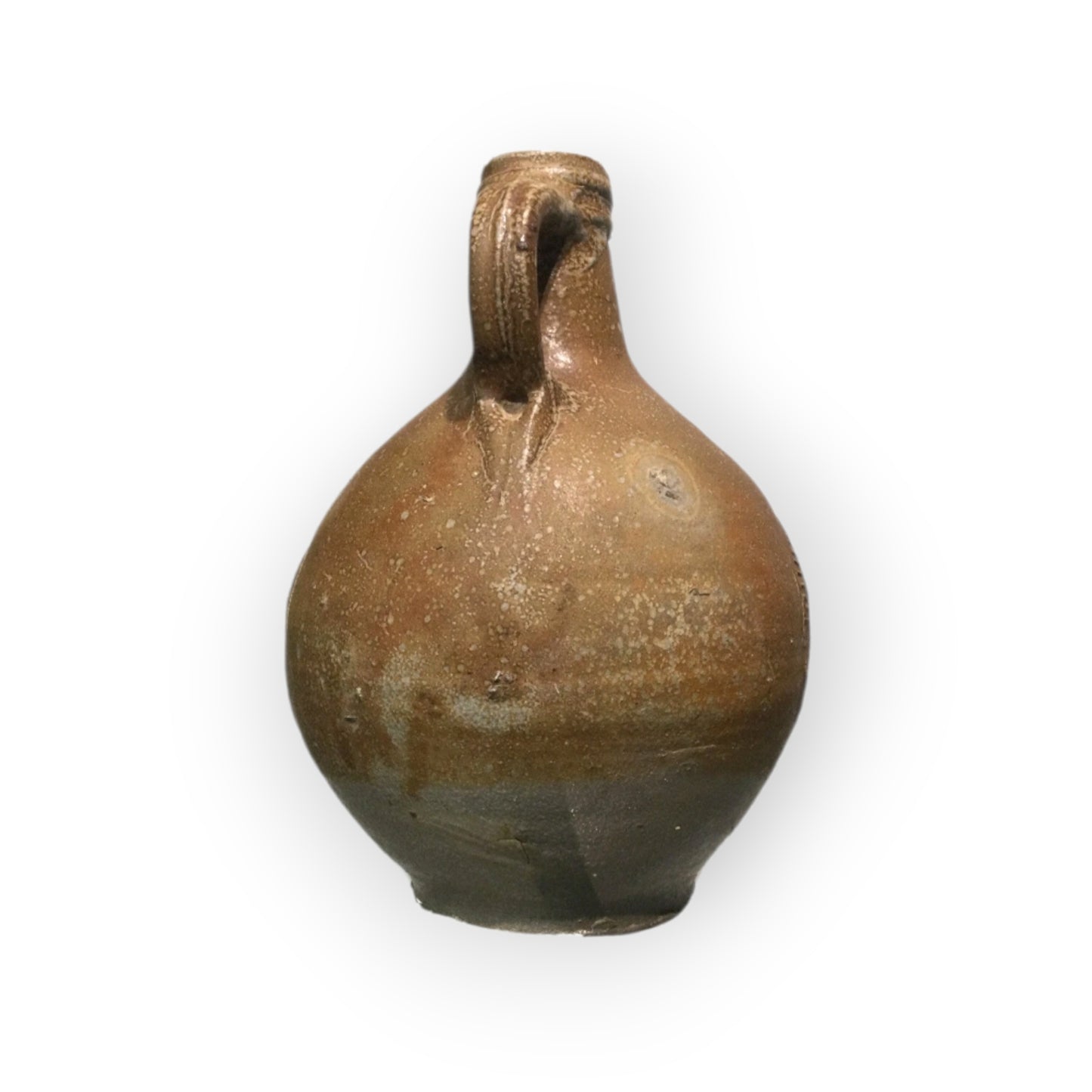 Rare 17th-Century German Antique Bellarmine Jug with Cobalt Blue Glaze Decoration, circa 1625-1675