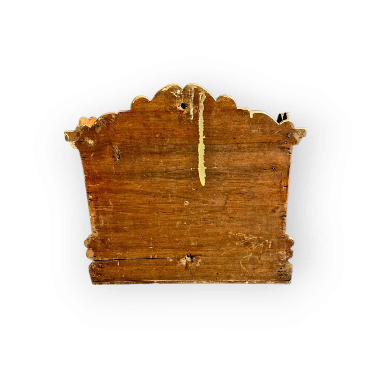 18thC-19thC English Antique Fruitwood Spoon Rack with Eight Pewter Spoons, circa 1780–1830