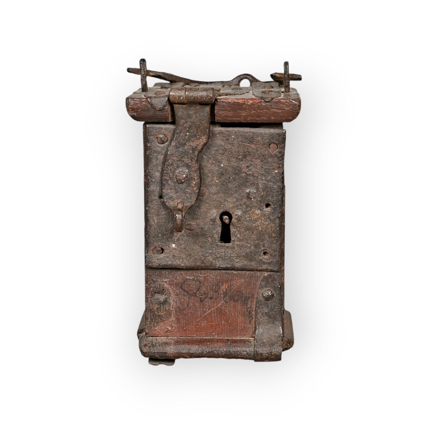 16th-Century Antique Alms Box with Period Graffiti and Provenance — circa 1550–1600