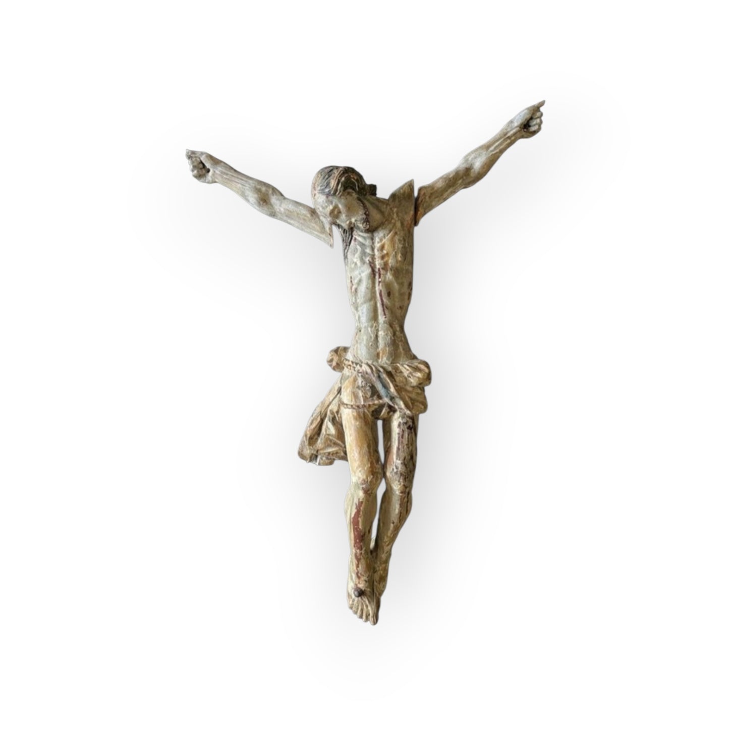 Large 18th Century Italian Antique Carved & Polychrome Corpus Christi, Northern Italy, Veneto or Friuli, circa 1750