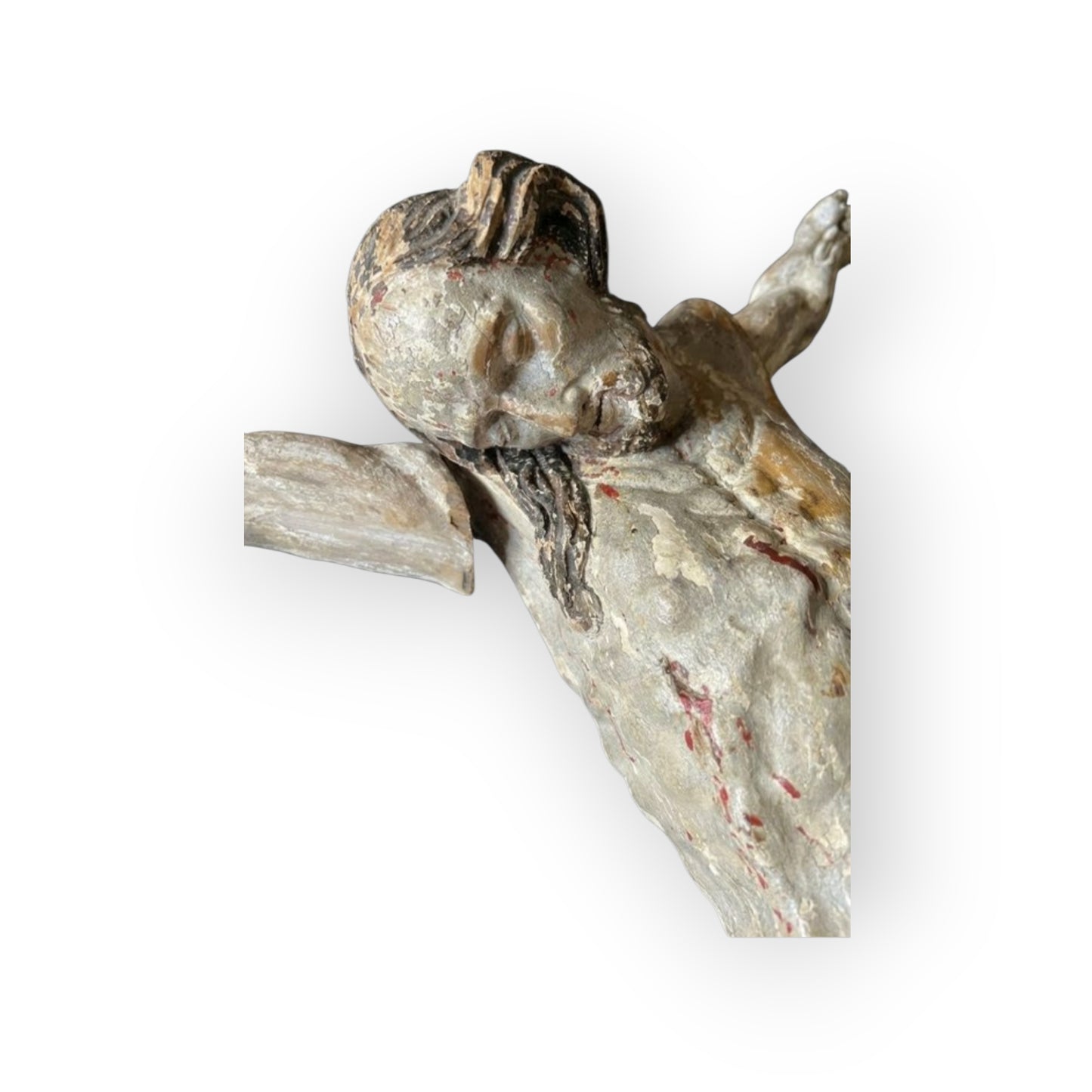 Large 18th Century Italian Antique Carved & Polychrome Corpus Christi, Northern Italy, Veneto or Friuli, circa 1750