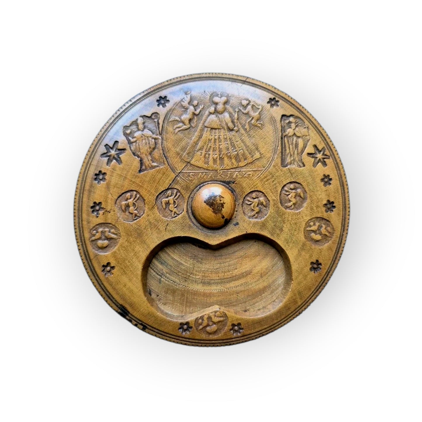 Rare 18th-Century Antique Treen Miser's Snuff Box, circa 1750-1820
