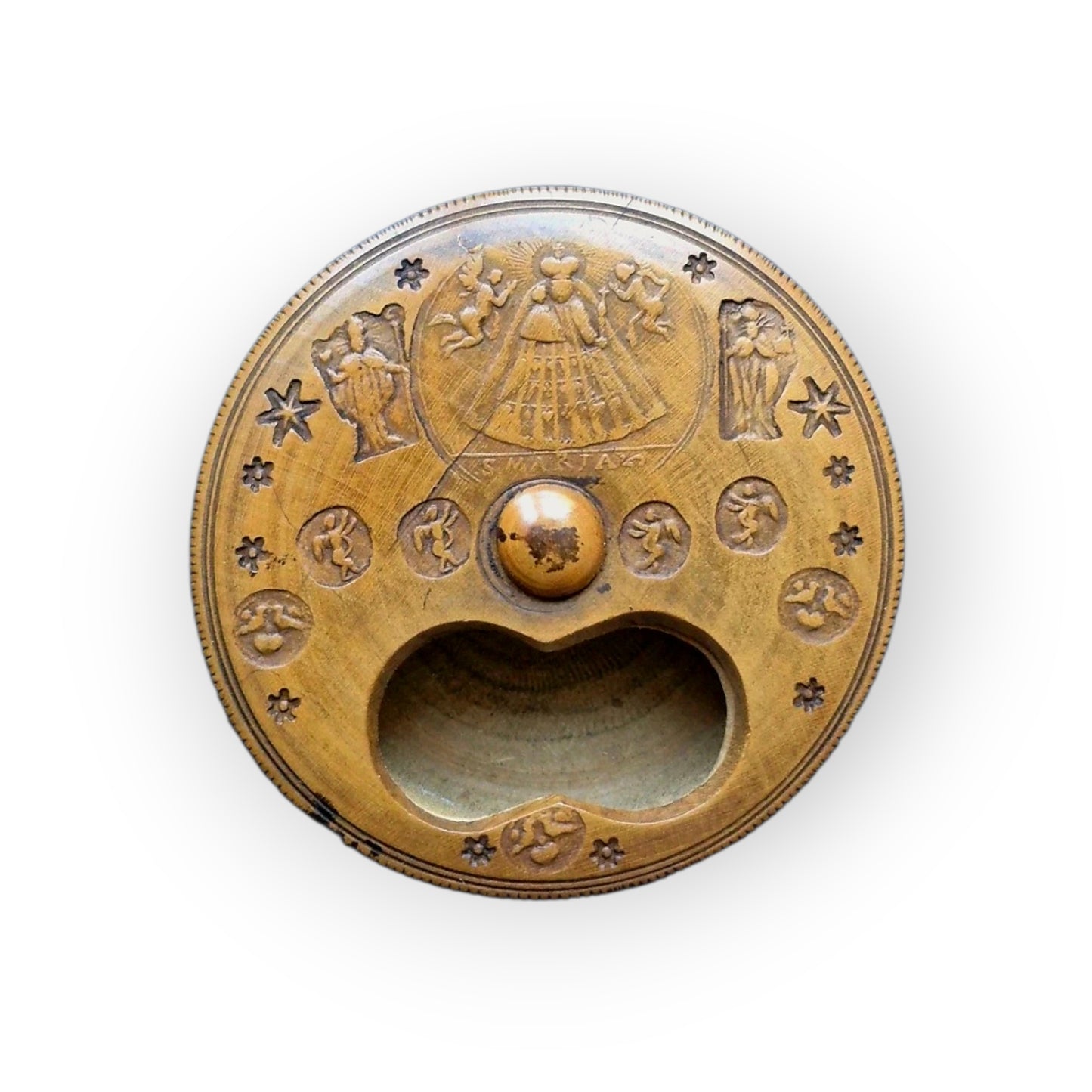 Rare 18th-Century Antique Treen Miser's Snuff Box, circa 1750-1820