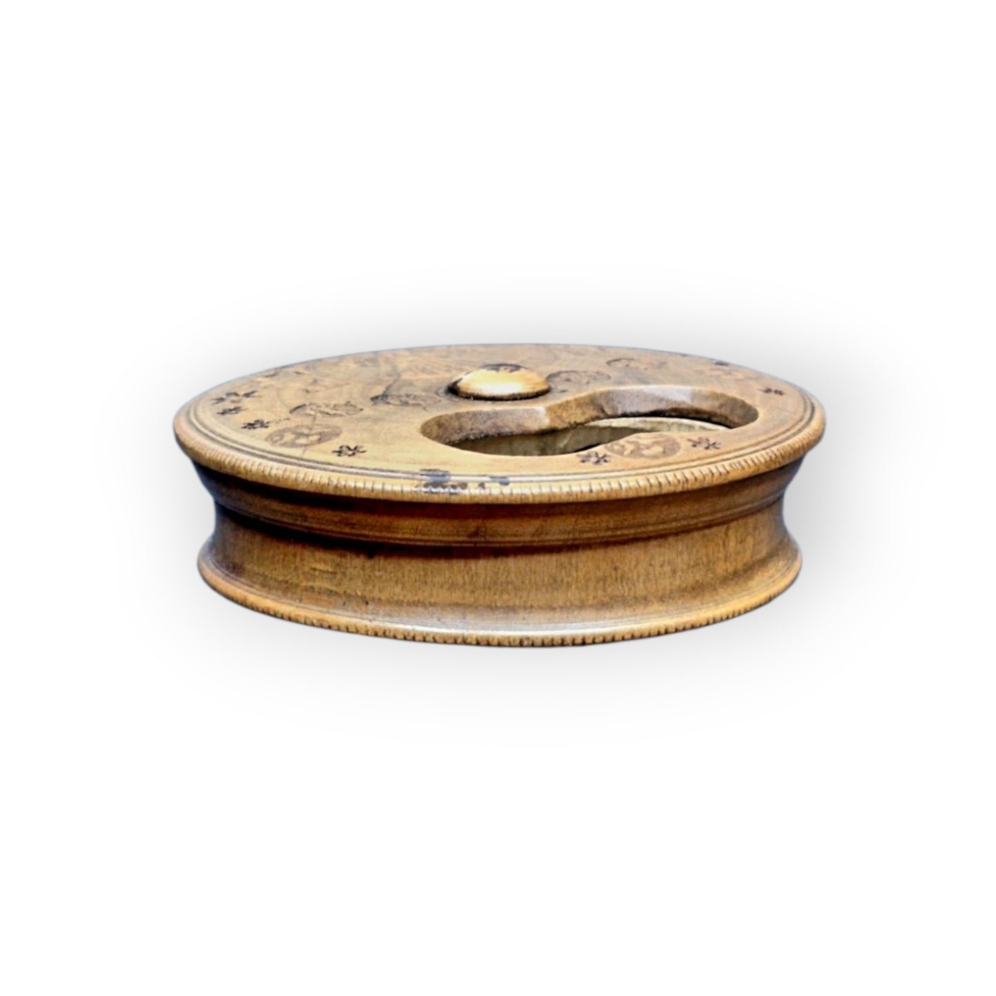 Rare 18th-Century Antique Treen Miser's Snuff Box, circa 1750-1820