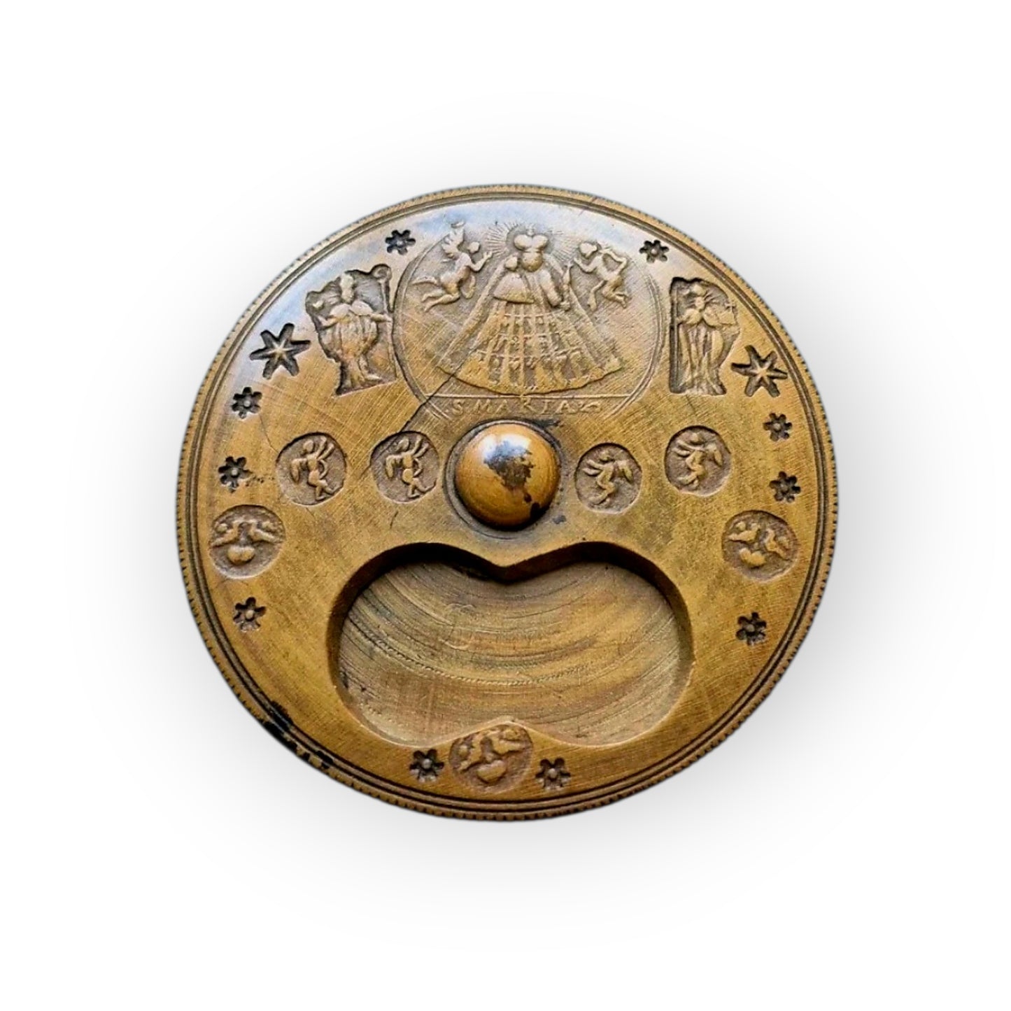 Rare 18th-Century Antique Treen Miser's Snuff Box, circa 1750-1820