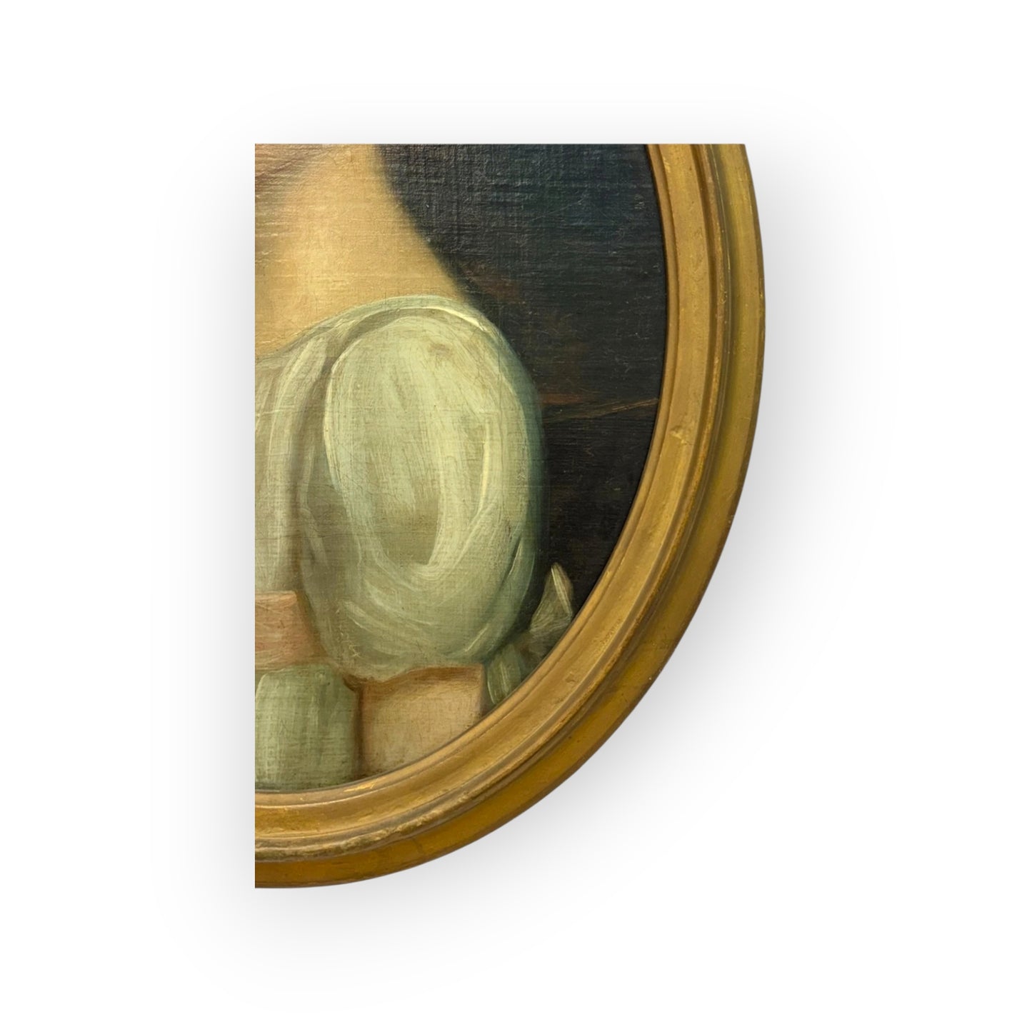An Attractive Early 19th Century English Antique Oval Portrait of a Young Lady, British Provincial School, Oil on Canvas, circa 1800-1815