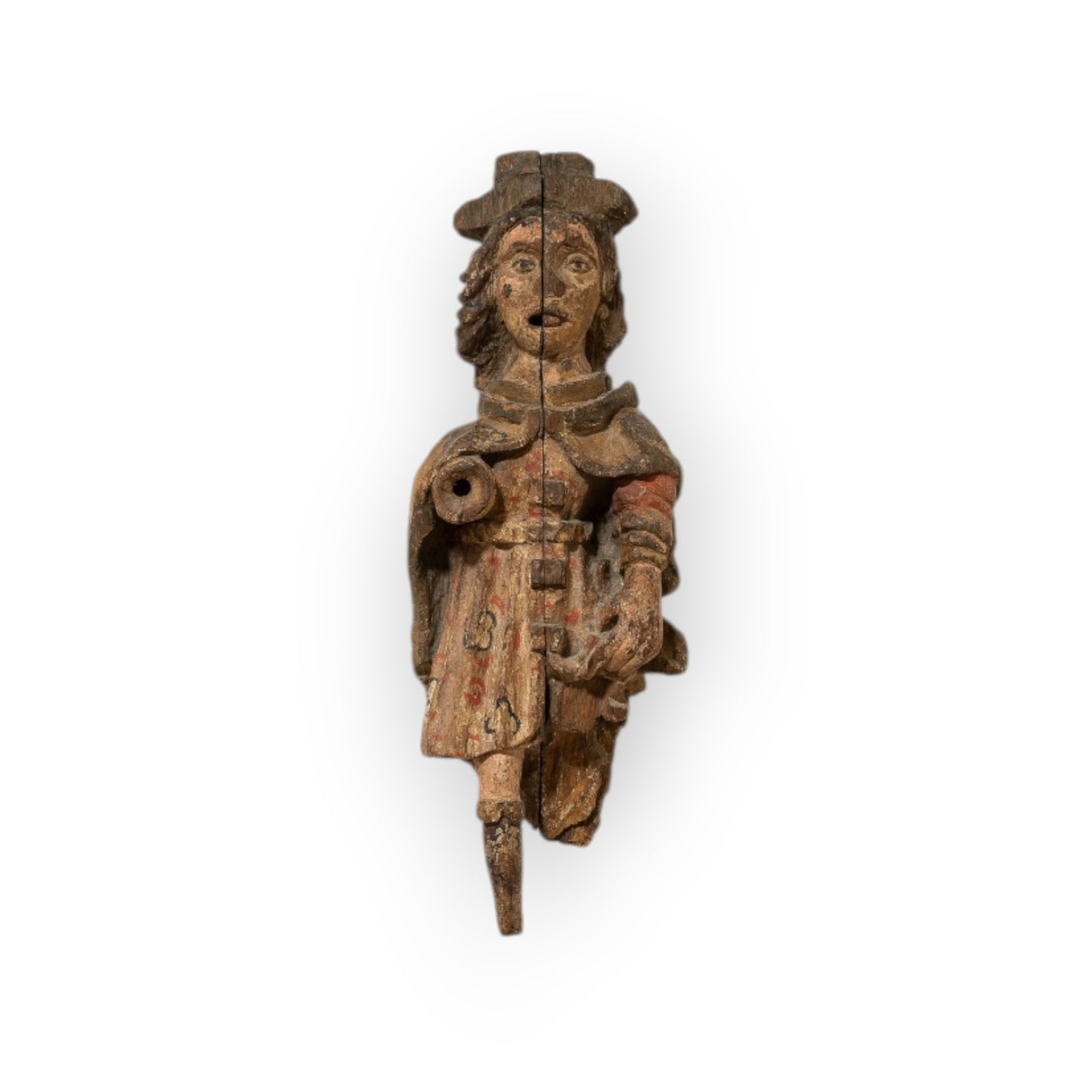 An Antique Carved Oak and Polychrome Figure of Saint Roche, Franco-Spanish, Circa 1600