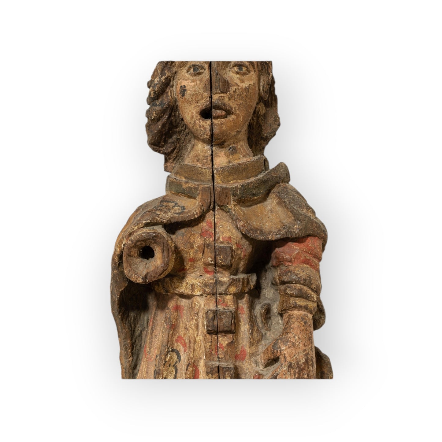 An Antique Carved Oak and Polychrome Figure of Saint Roche, Franco-Spanish, Circa 1600