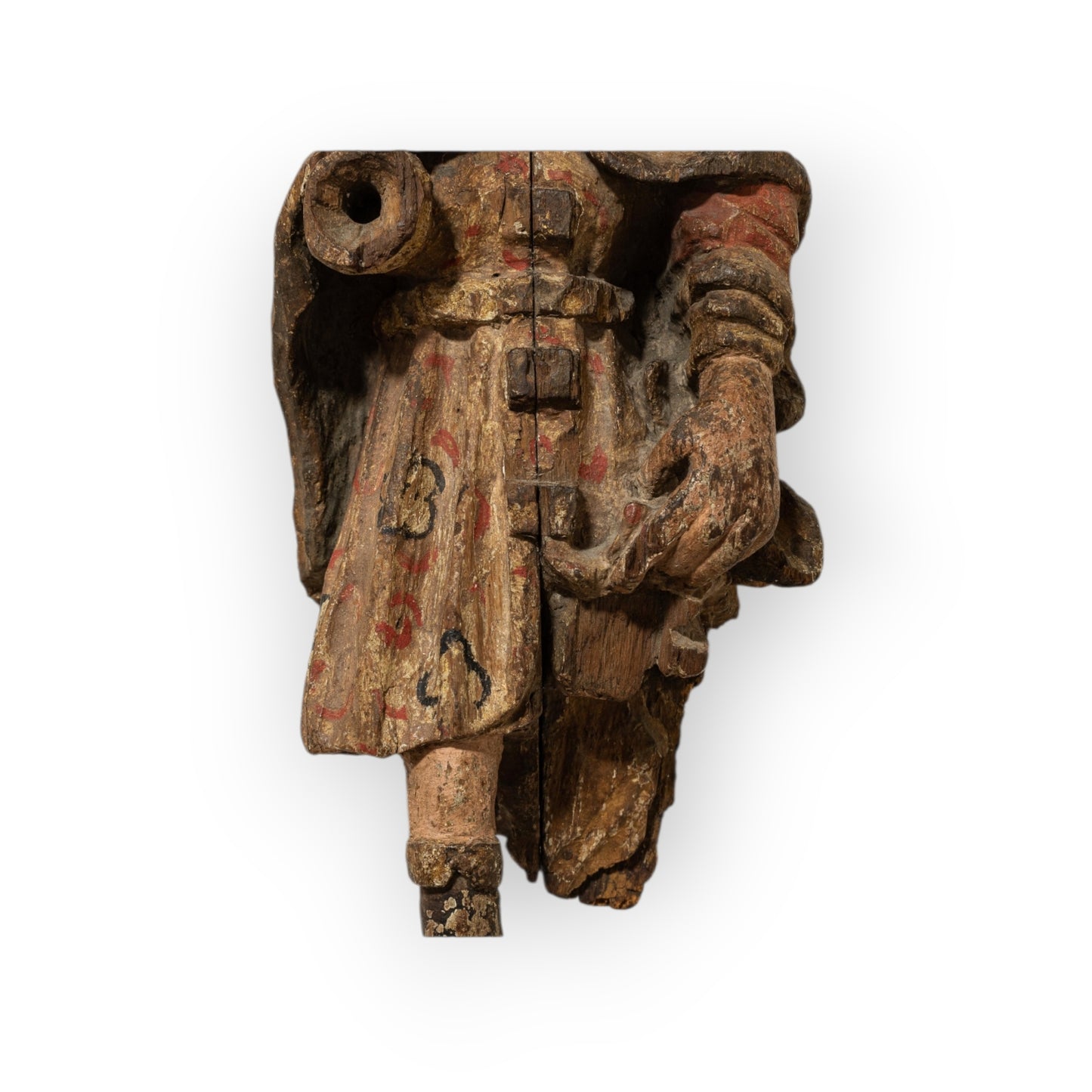 An Antique Carved Oak and Polychrome Figure of Saint Roche, Franco-Spanish, Circa 1600