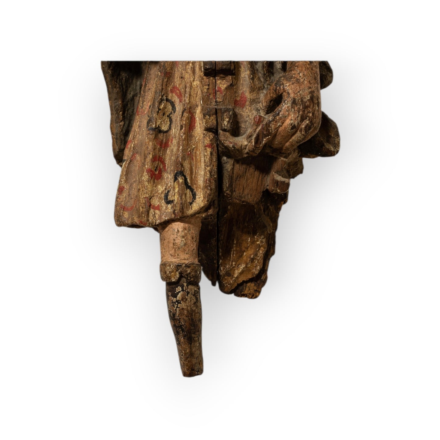 An Antique Carved Oak and Polychrome Figure of Saint Roche, Franco-Spanish, Circa 1600