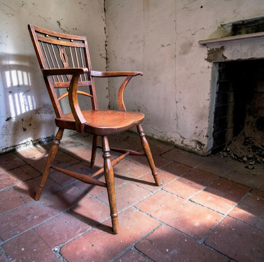 A George III Period English Antique Mendlesham Armchair, Suffolk, Circa 1790–1810