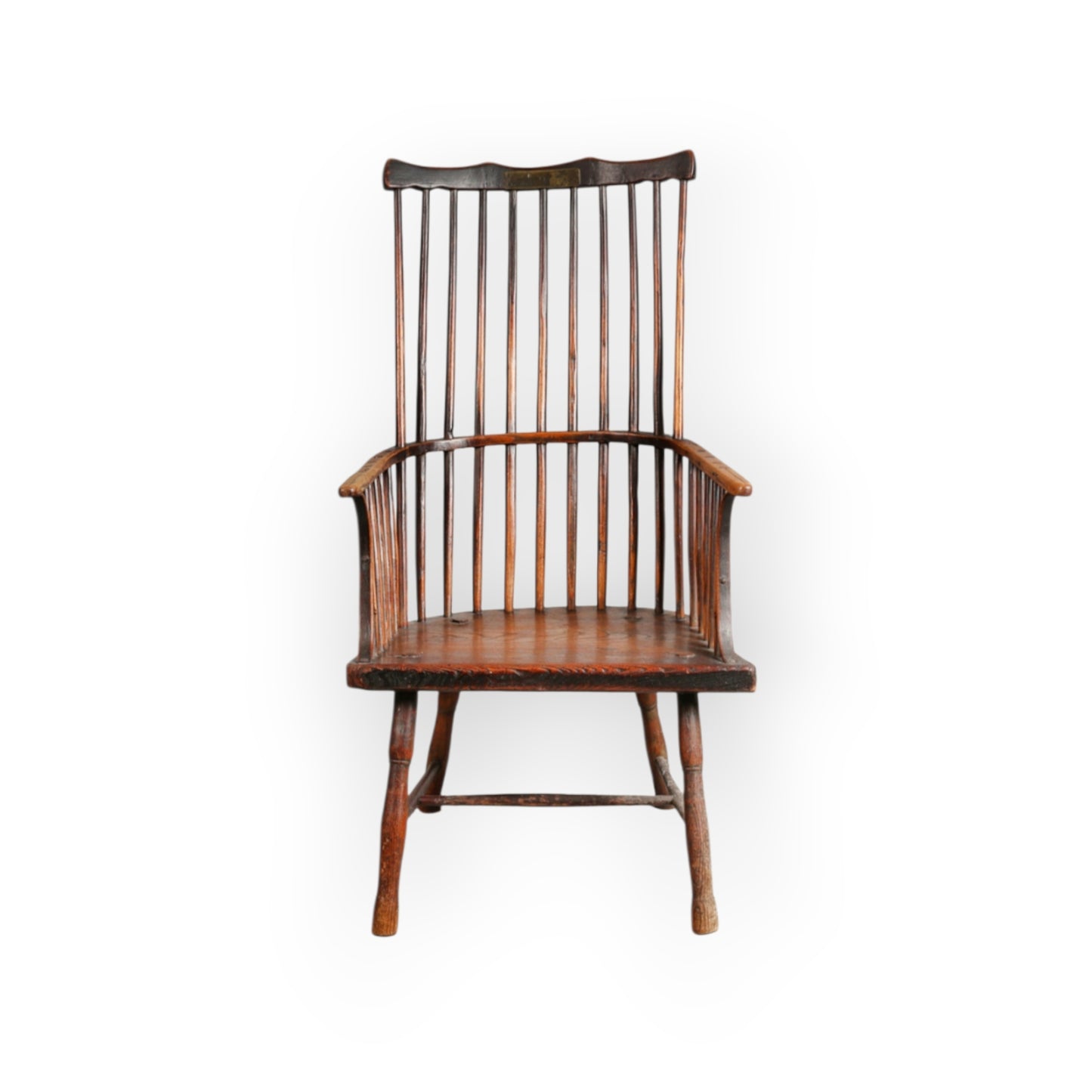Late 18th Century English Antique Ash & Elm Comb-Back Windsor Armchair, Attributed to the West Country