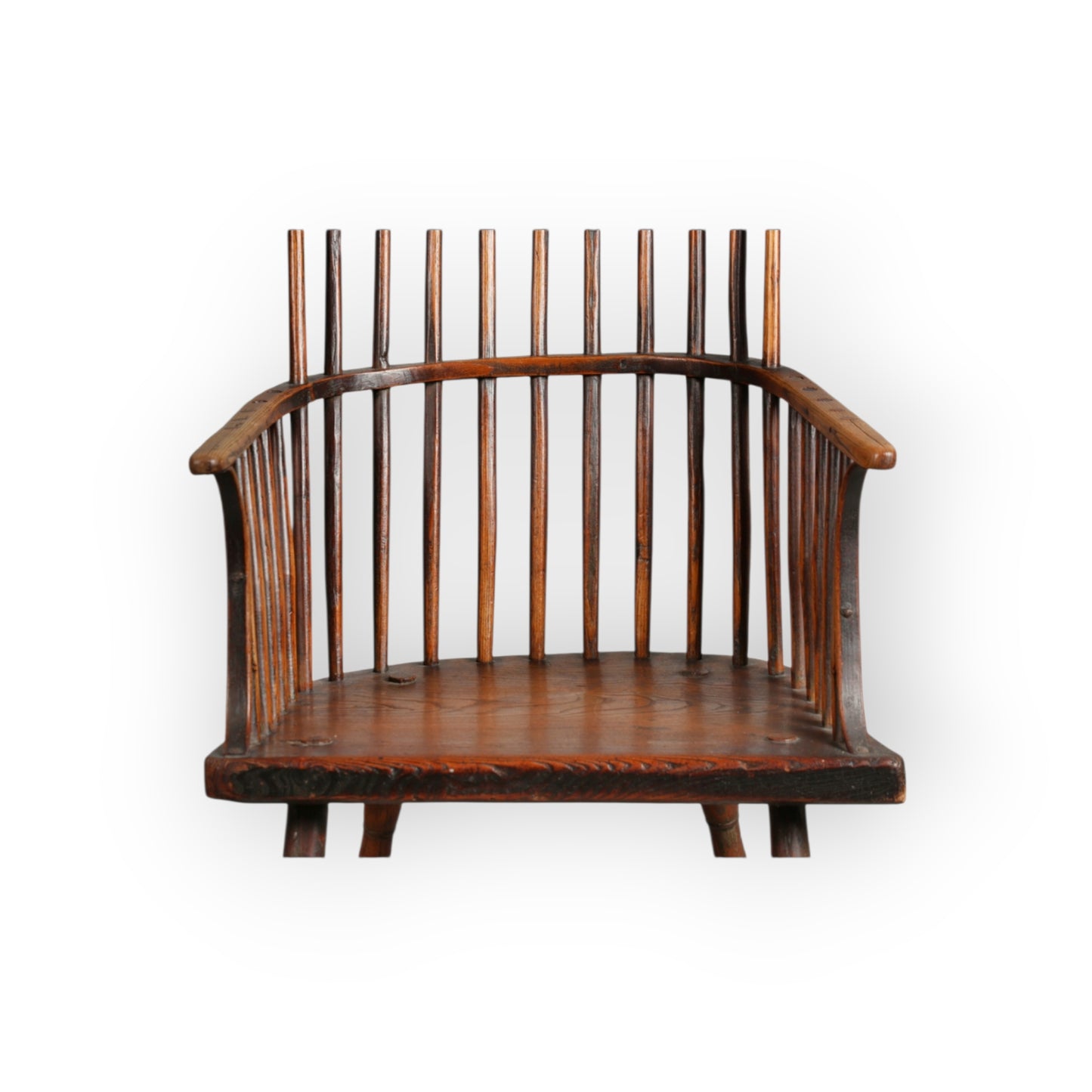 Late 18th Century English Antique Ash & Elm Comb-Back Windsor Armchair, Attributed to the West Country