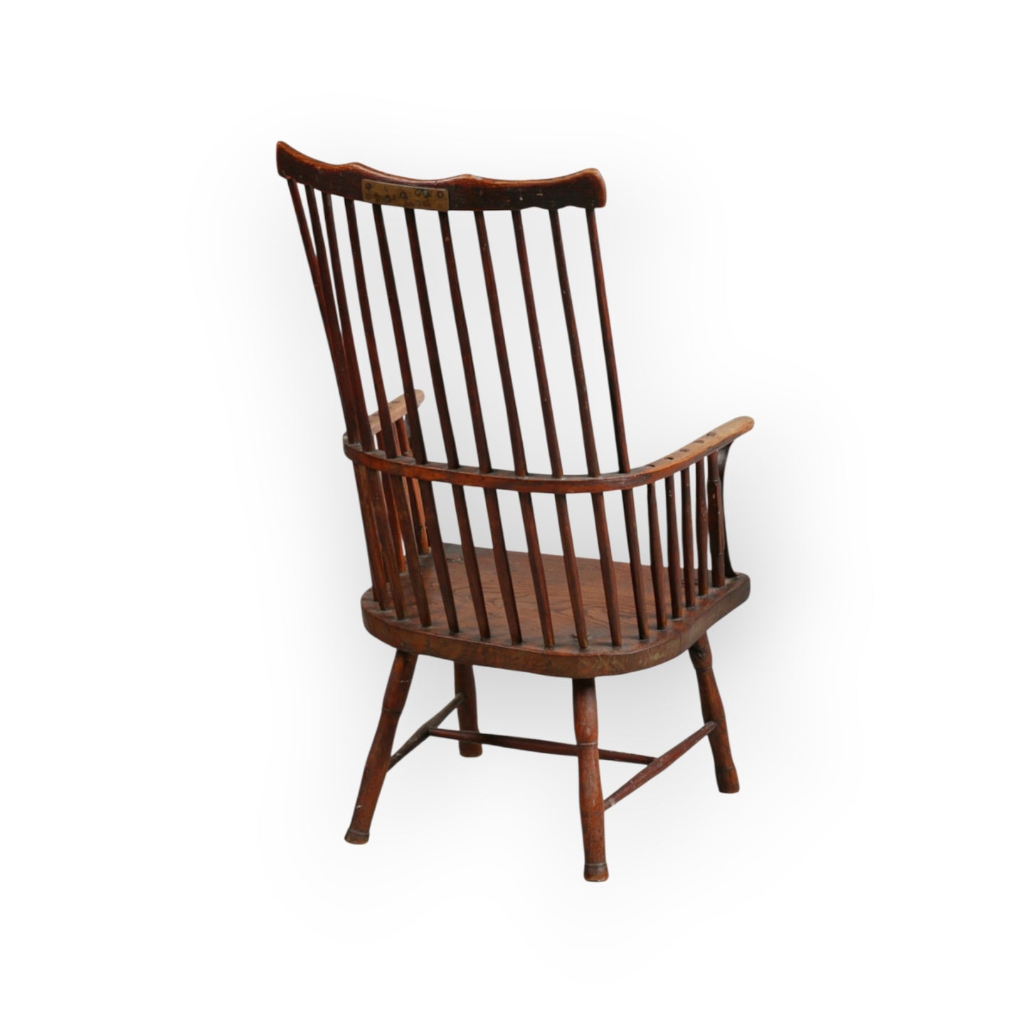Late 18th Century English Antique Ash & Elm Comb-Back Windsor Armchair, Attributed to the West Country