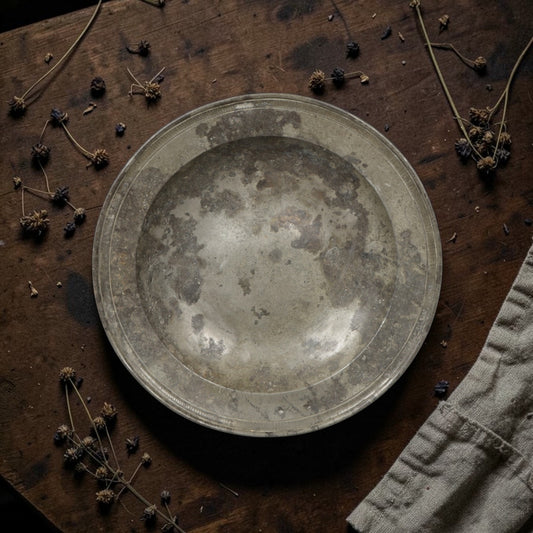 Rare 16th‑Century Tudor Period English Antique Pewter Plate With Provenance