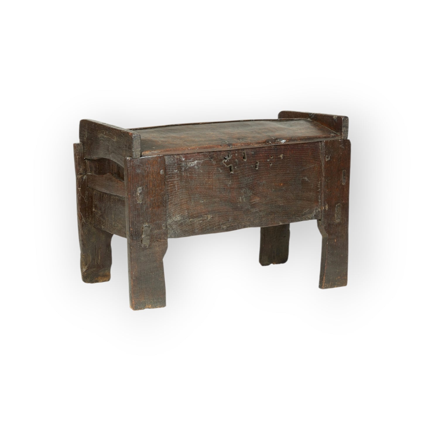 Rare, Diminutive, 16th Century Tudor Period English Antique Oak Ark, c.1540