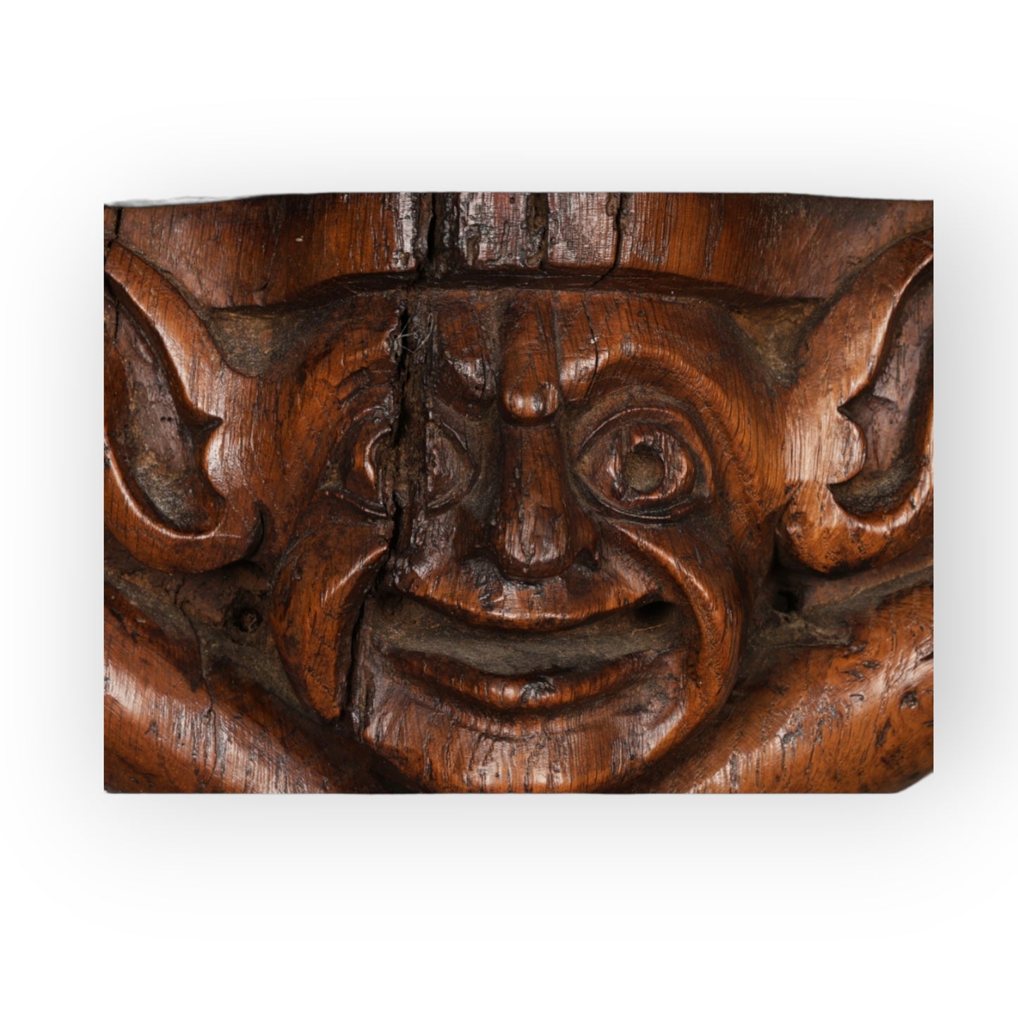 Late Medieval Period, English Antique Carved Oak Misericord in the Form of a Grotesque, circa 1500
