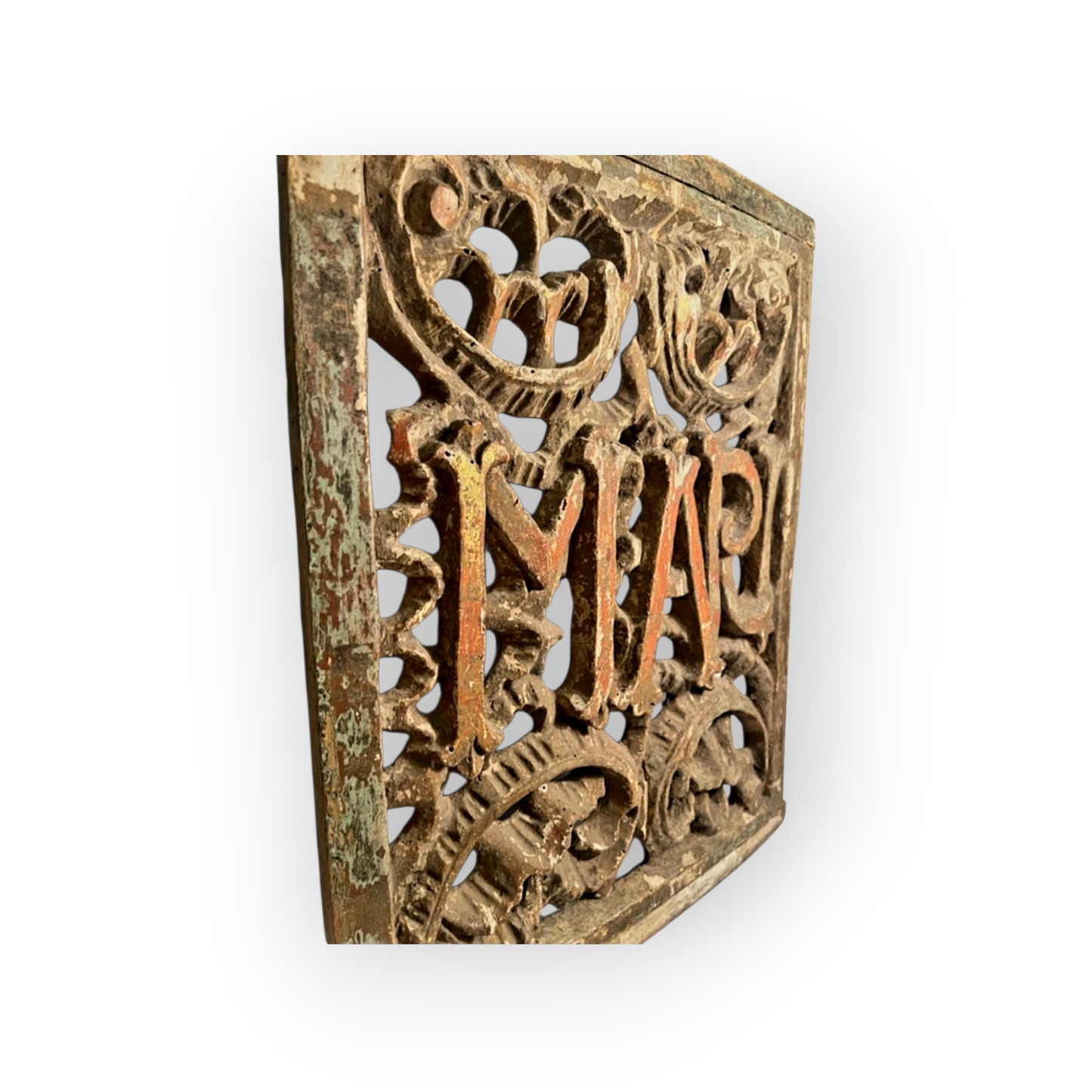 Early 18th‑Century Baroque Carved Limewood Panel, Initialled “MARI”