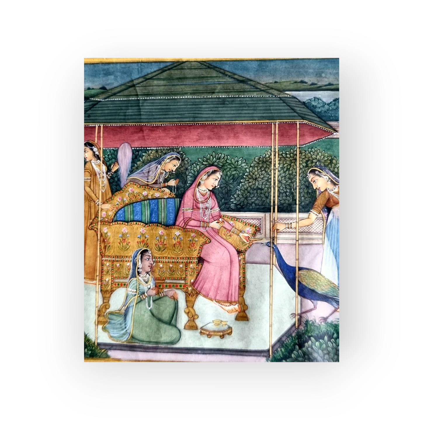 Mughal Empire Interest - A Fine Matched Pair of Early 19th Century Indian Antique Miniature Paintings of Marriage Scenes