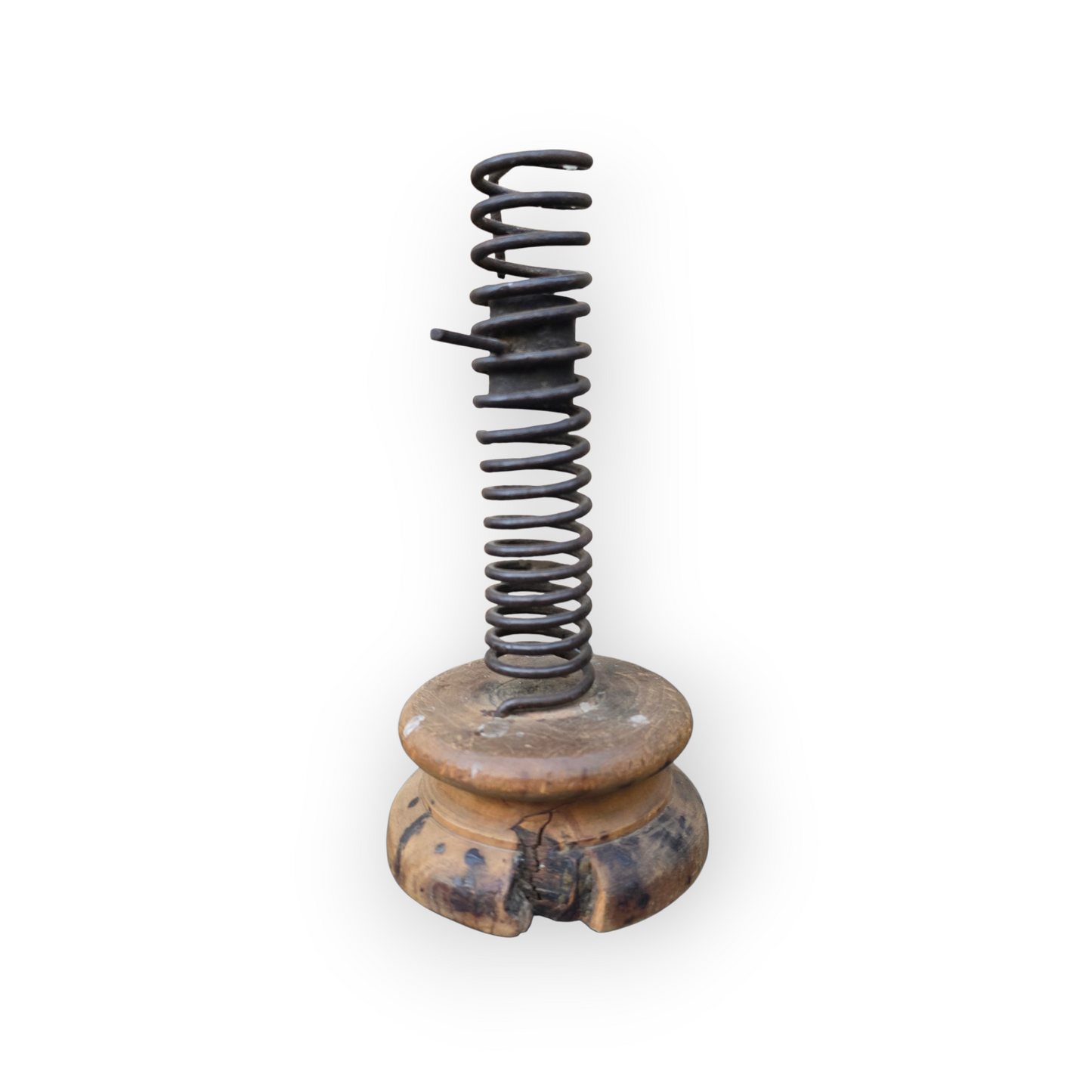 Large, Late 18th-Century Rustic Antique Rat Tail Candlestick / Rat-de-Cave / Courting Candlestick