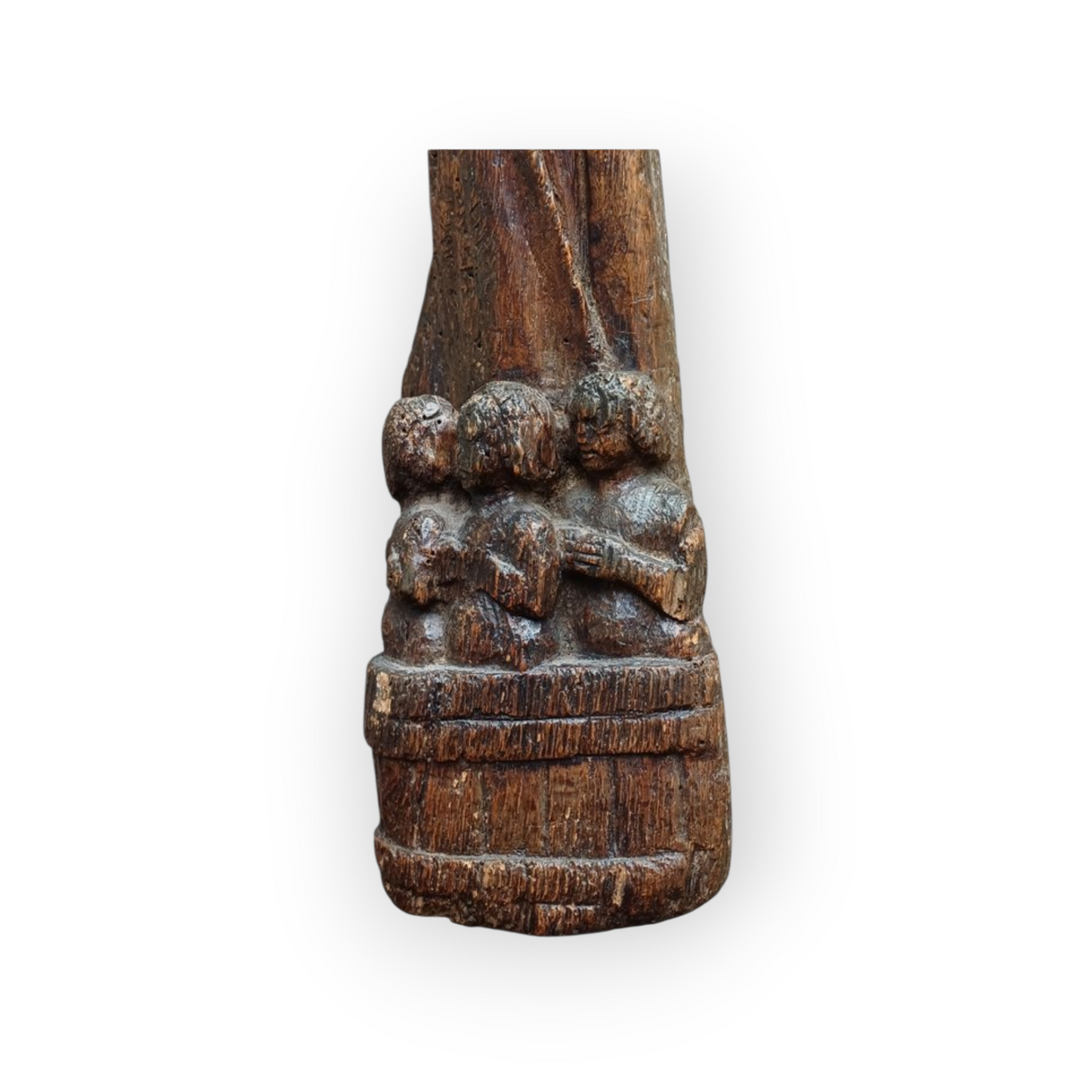 Late 15th-Century Antique Oak Statue of Saint Nicholas, Circa 1480