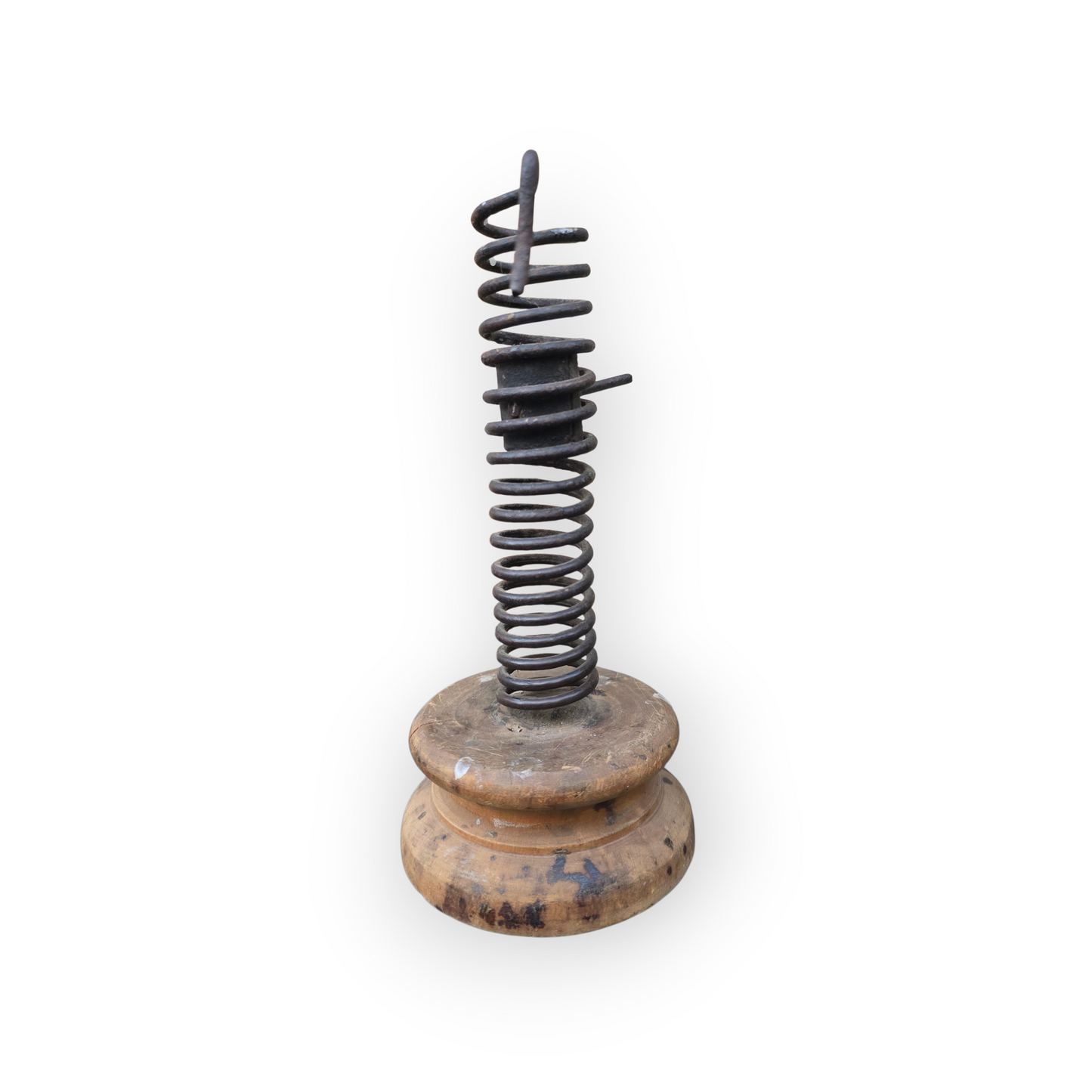 Large, Late 18th-Century Rustic Antique Rat Tail Candlestick / Rat-de-Cave / Courting Candlestick