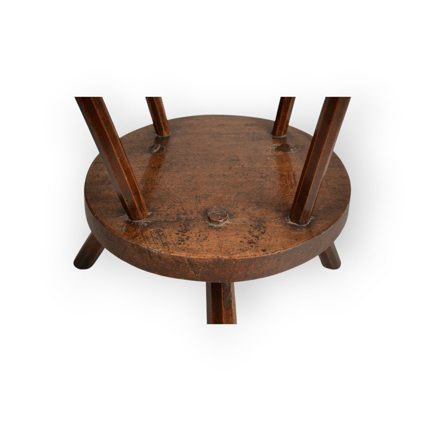 George III Period, English Antique Ash & Beech Cricket Table of Rare Form