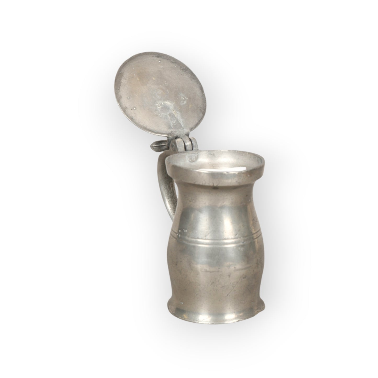 Late 17th Century/ Early 18th Century William & Mary Period English Antique Pewter Bud Baluster Measure, circa 1700 | Old English Wine Standard (OEWS)