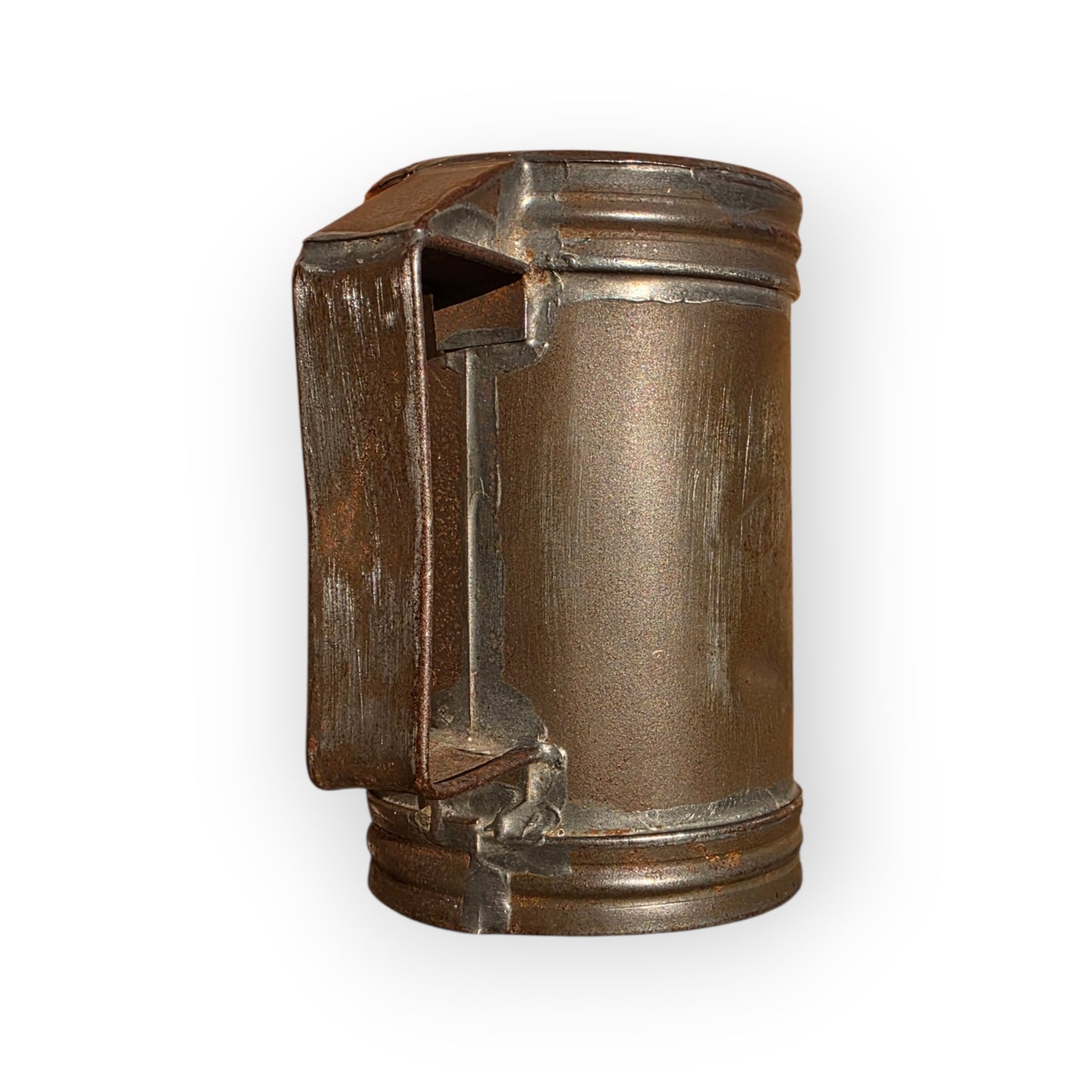 19thC Antique Toleware / Tin Half-Pint Grain / Corn Measure Stamped "Bryan Corcoran Ltd"