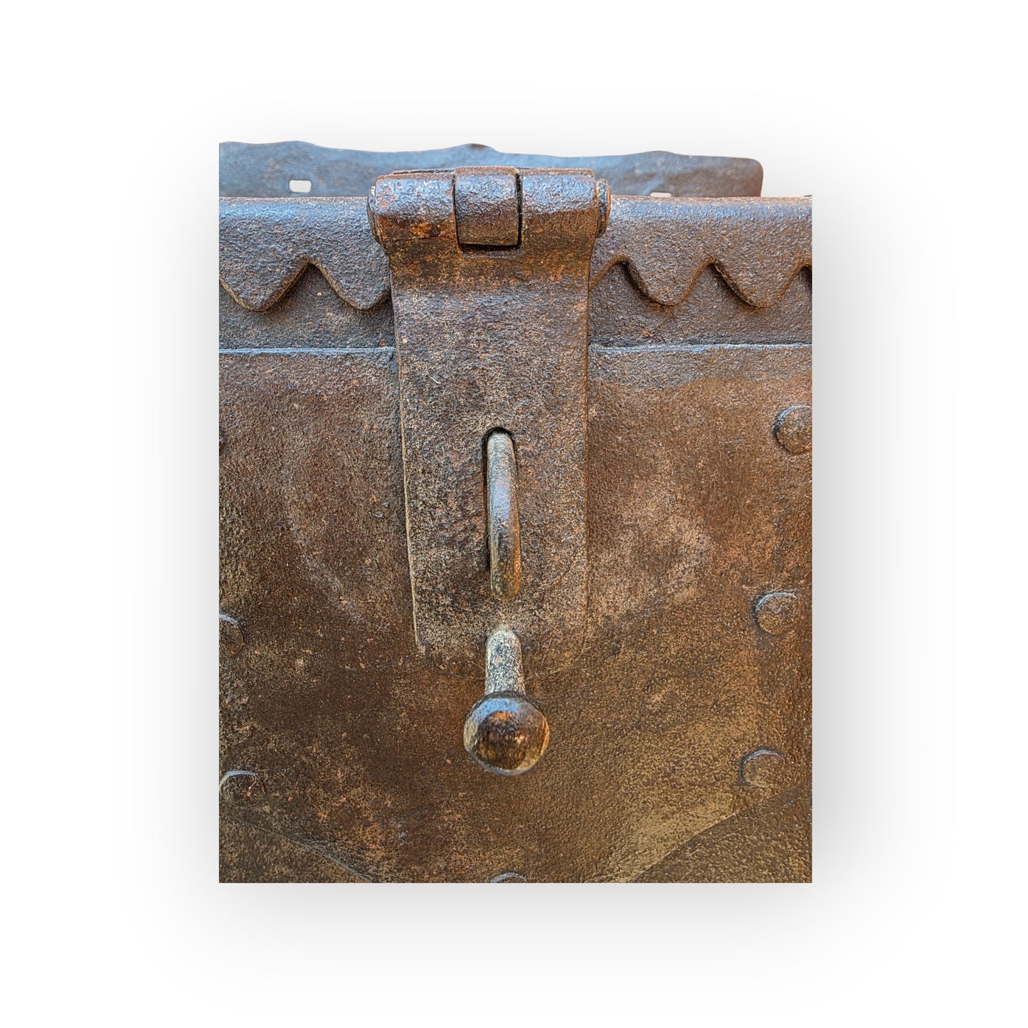 A 17th Century Antique Wrought Iron Alms Box for Wall Mounting, Probably German or Flemish