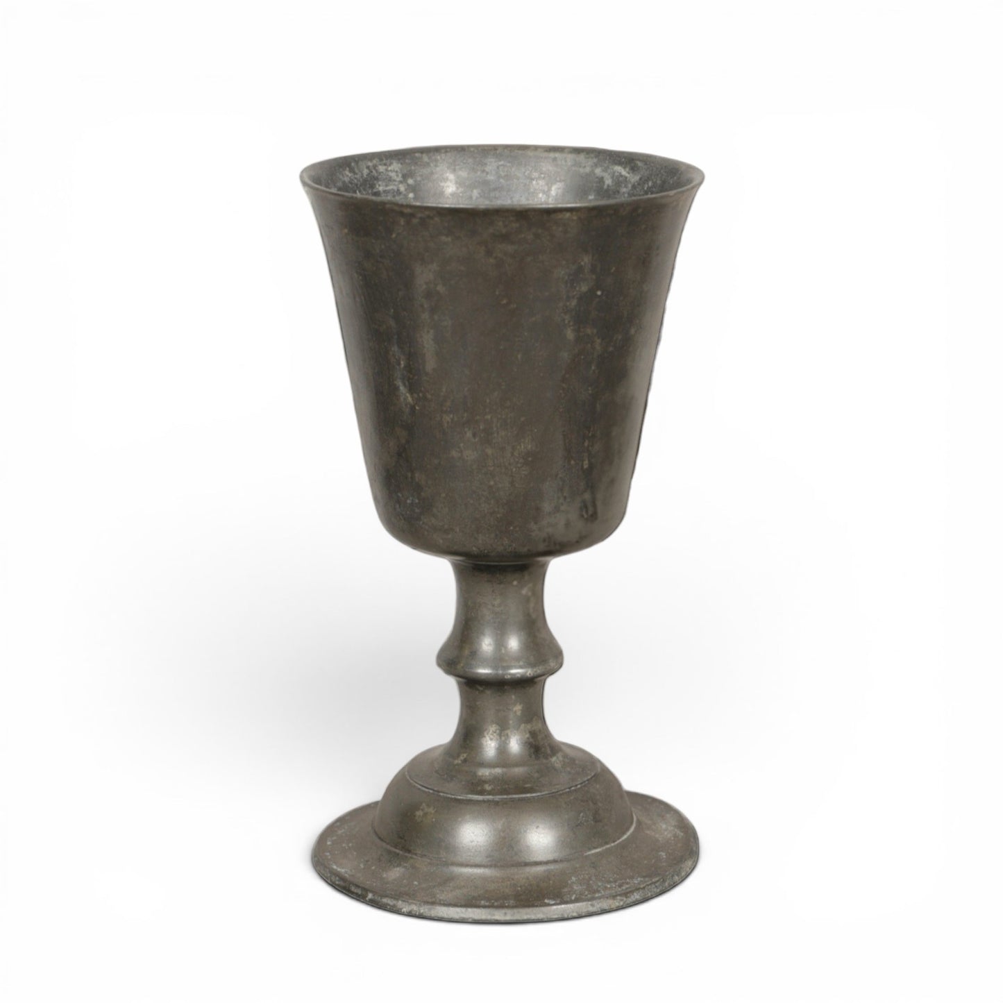 18th-Century English Antique Pewter Chalice