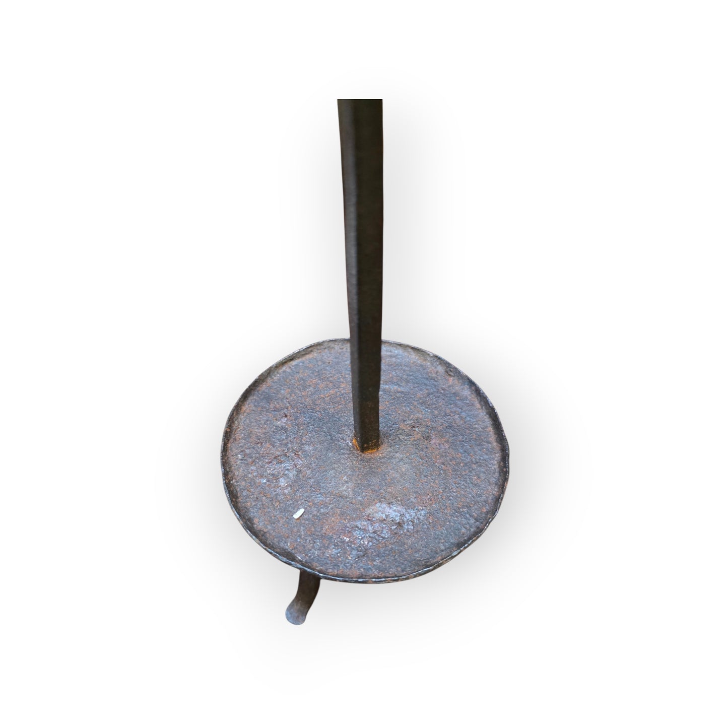 An 18th-Century English Antique Iron Tripod-Base Candleholder / Candlestick