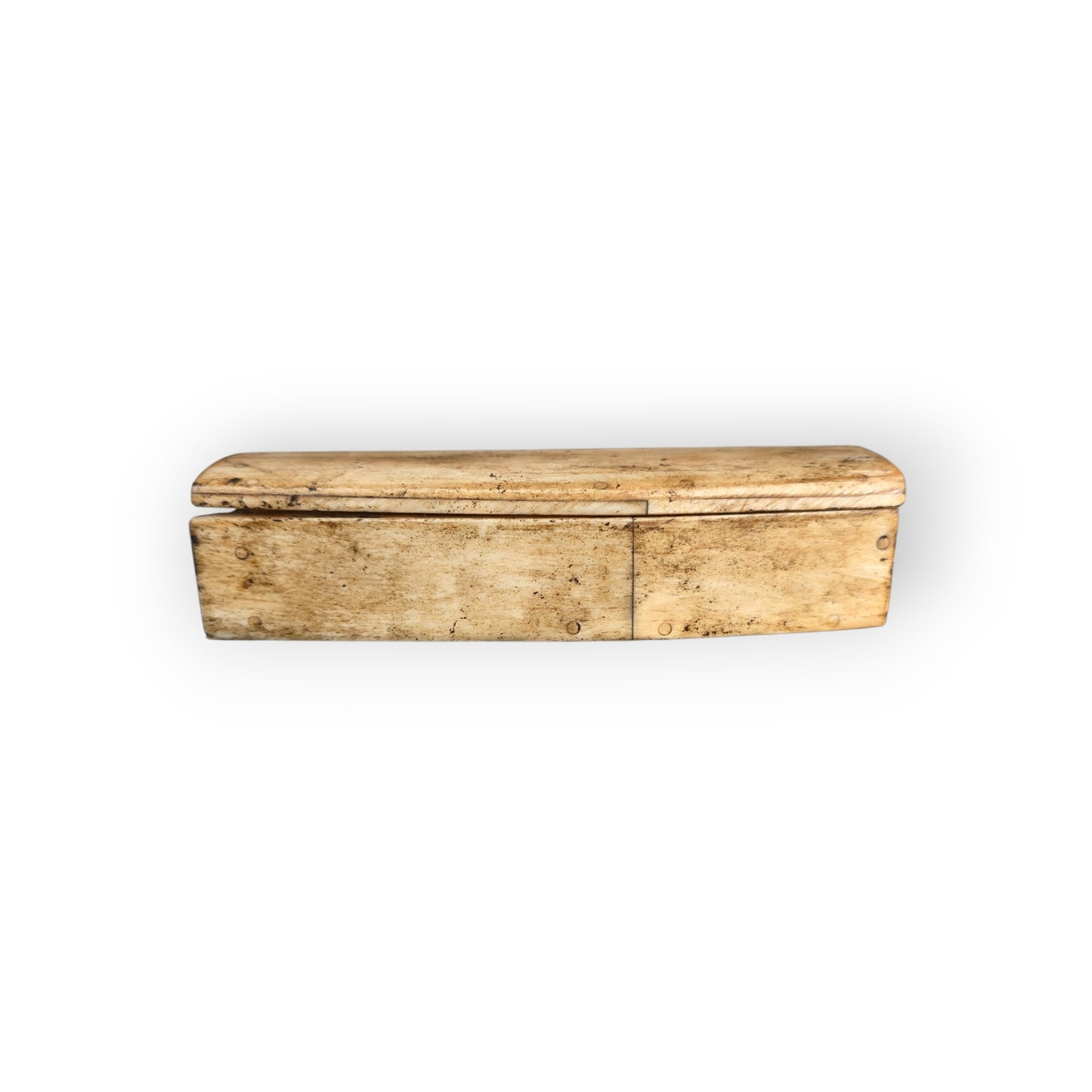 Rare Georgian Antique Bone Memento Mori — Articulated Skeleton in Bone Coffin, English, c.1750–1820